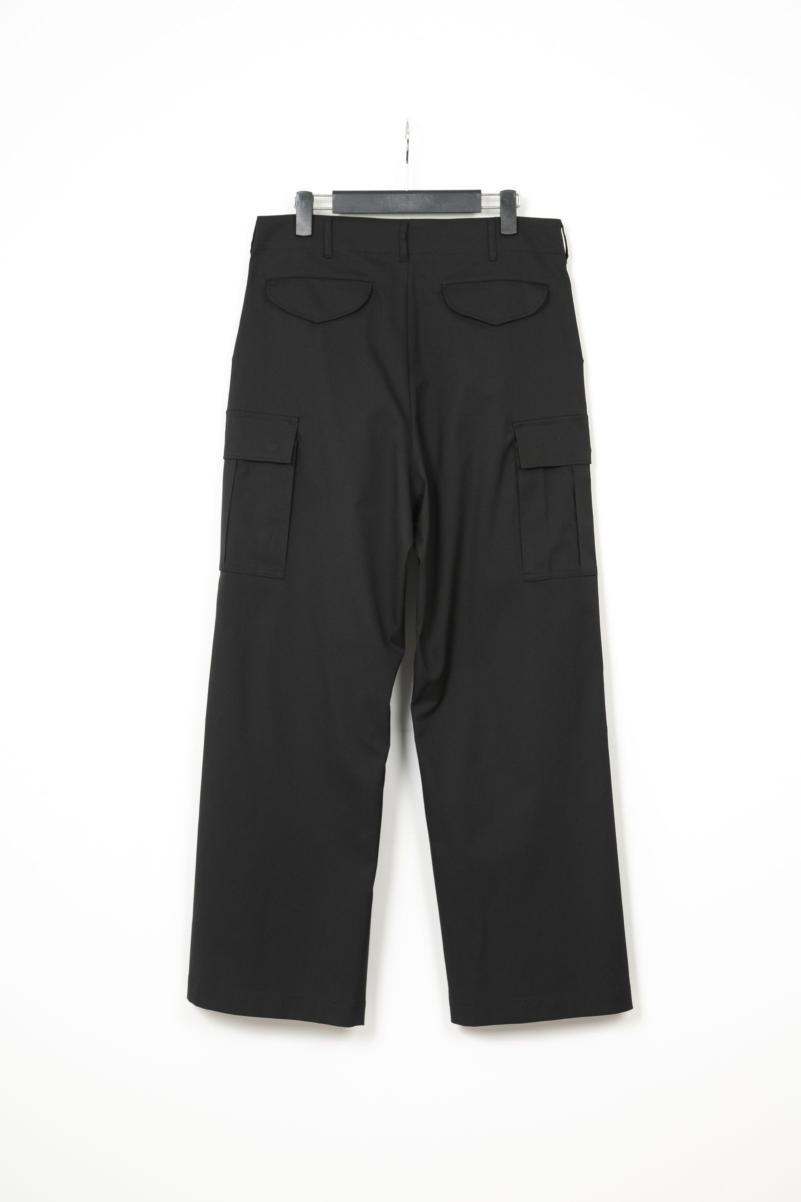 Cotton Polyester Plain Weave FieldCargo Pants  / コットンポリ プレーン ウィーブ フィールドカーゴパンツ / ブラック