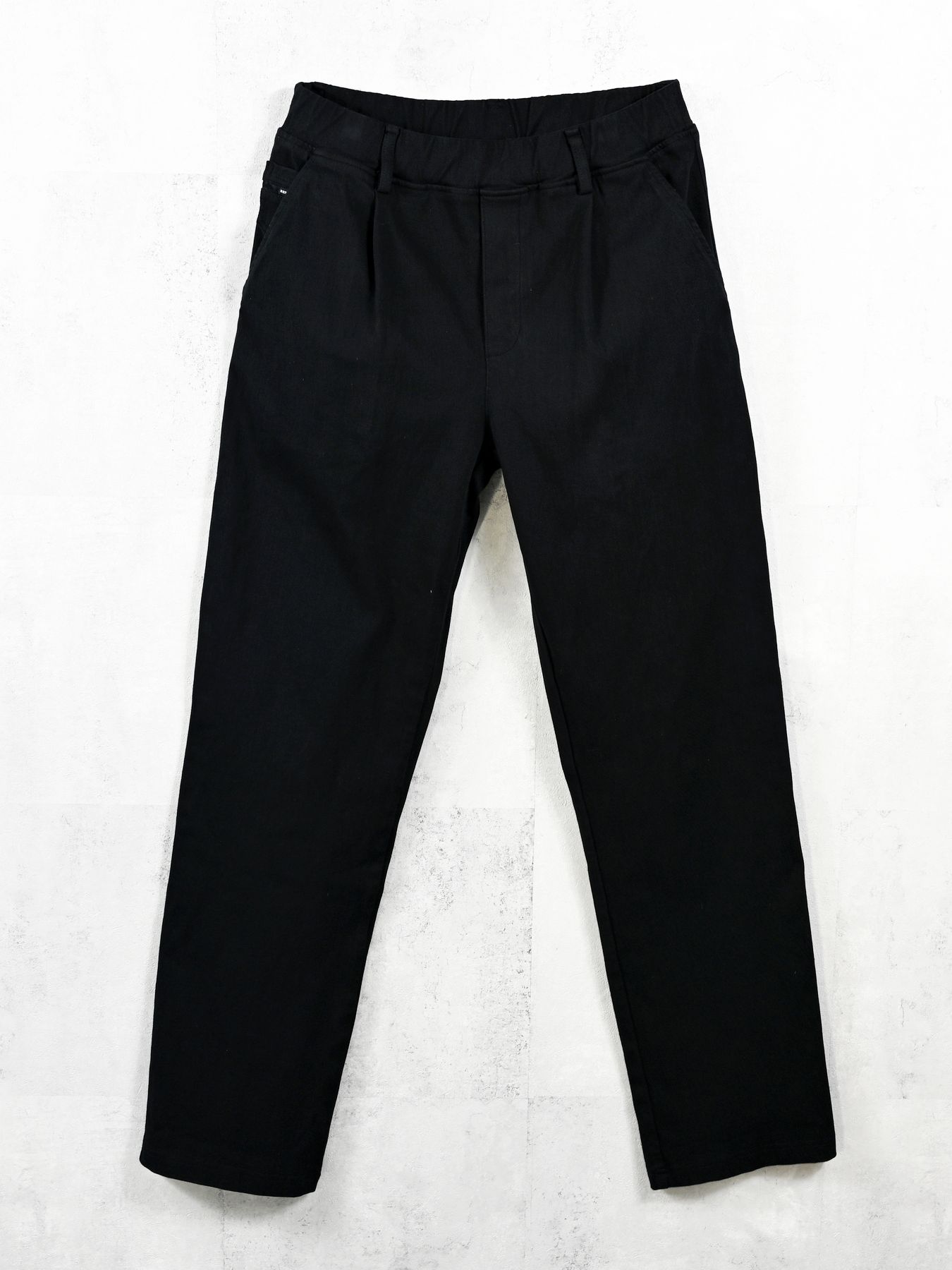 【予約品】DENIM JERSEY WIDE PT / デニムジャージー ワイドパンツ / ブラック