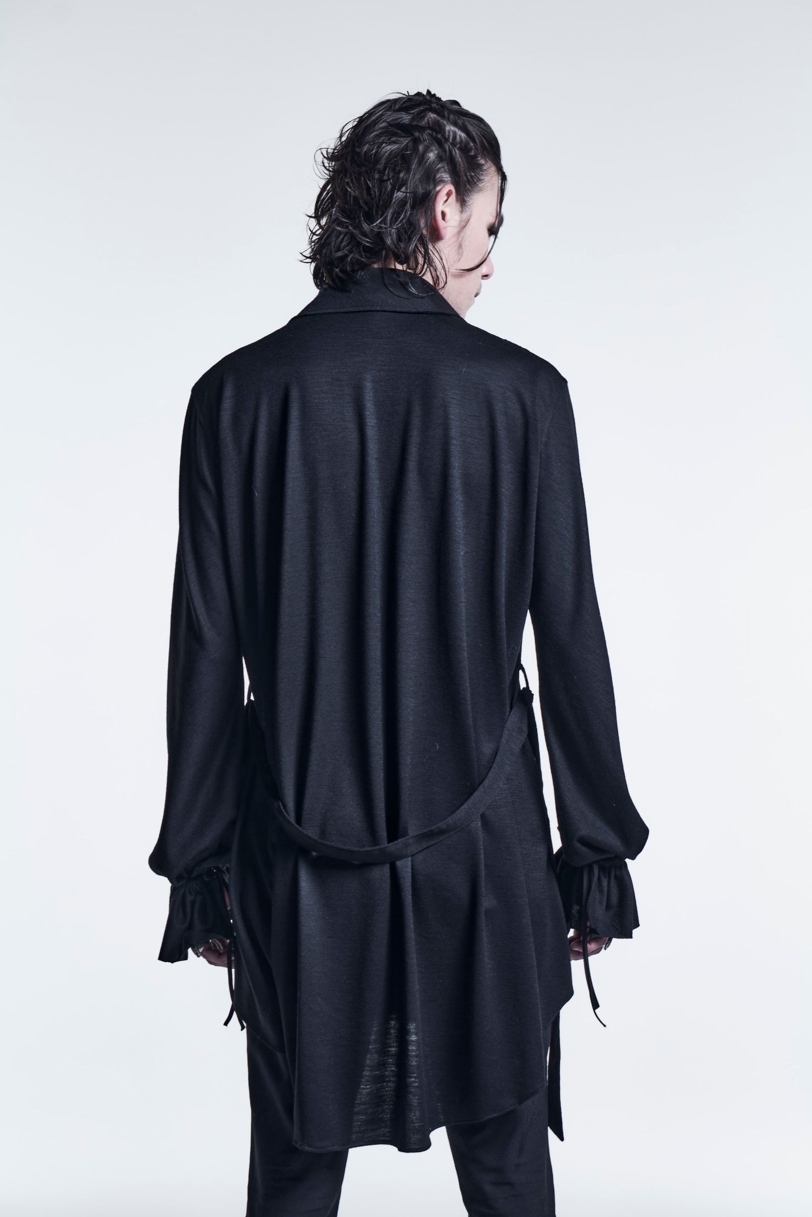 《予約品》 FrillShirts WoolJersey / Black 【kiryuyrik】 6月入荷予定
