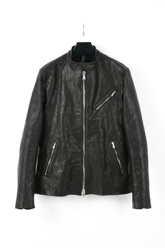 《予約品》 SLATER フルタンニン ピット鞣し シュリンク ホースハイド シングルライダース BLACK 【STRUM】 2月下旬入荷予定
