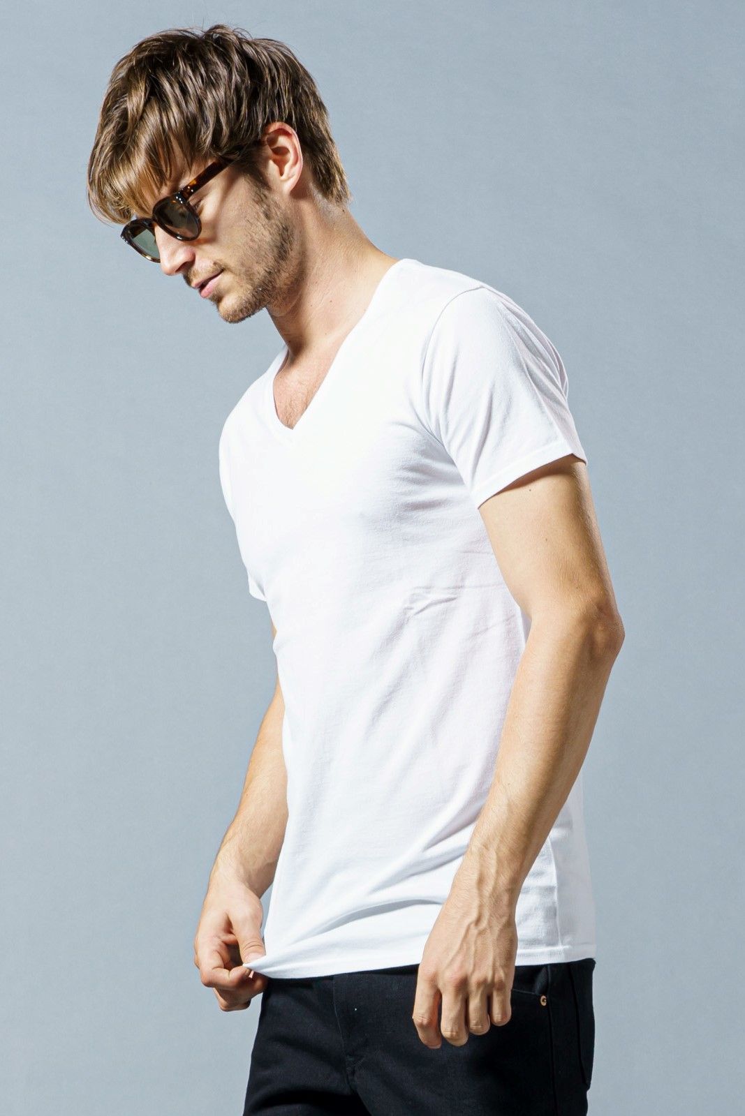 wjk - V-neck C/S S/S VネックTシャツ / white 【wjk】 | BRYAN