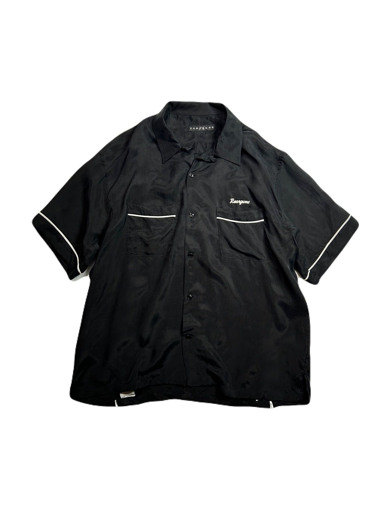 【予約品 8月10日(日) 締切 】BOWLING SHIRT EMBRO / ボーリング シャツ / チェーン刺繍 ブラック