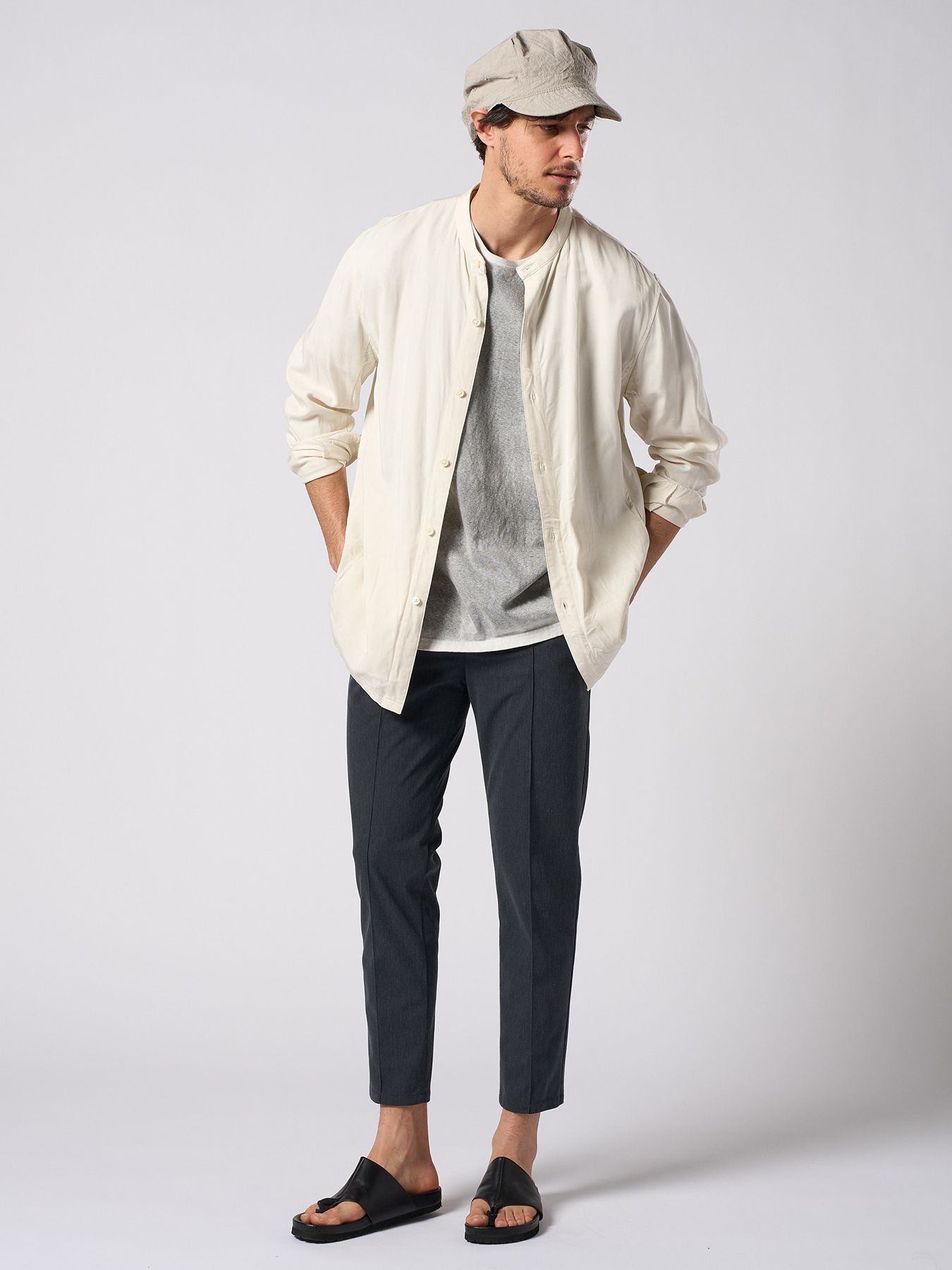 【予約品 1月25日(日) 締切】muta × wjk collection：smart pin-tuck slacks  / スマートピンタック スラックス / ブラック