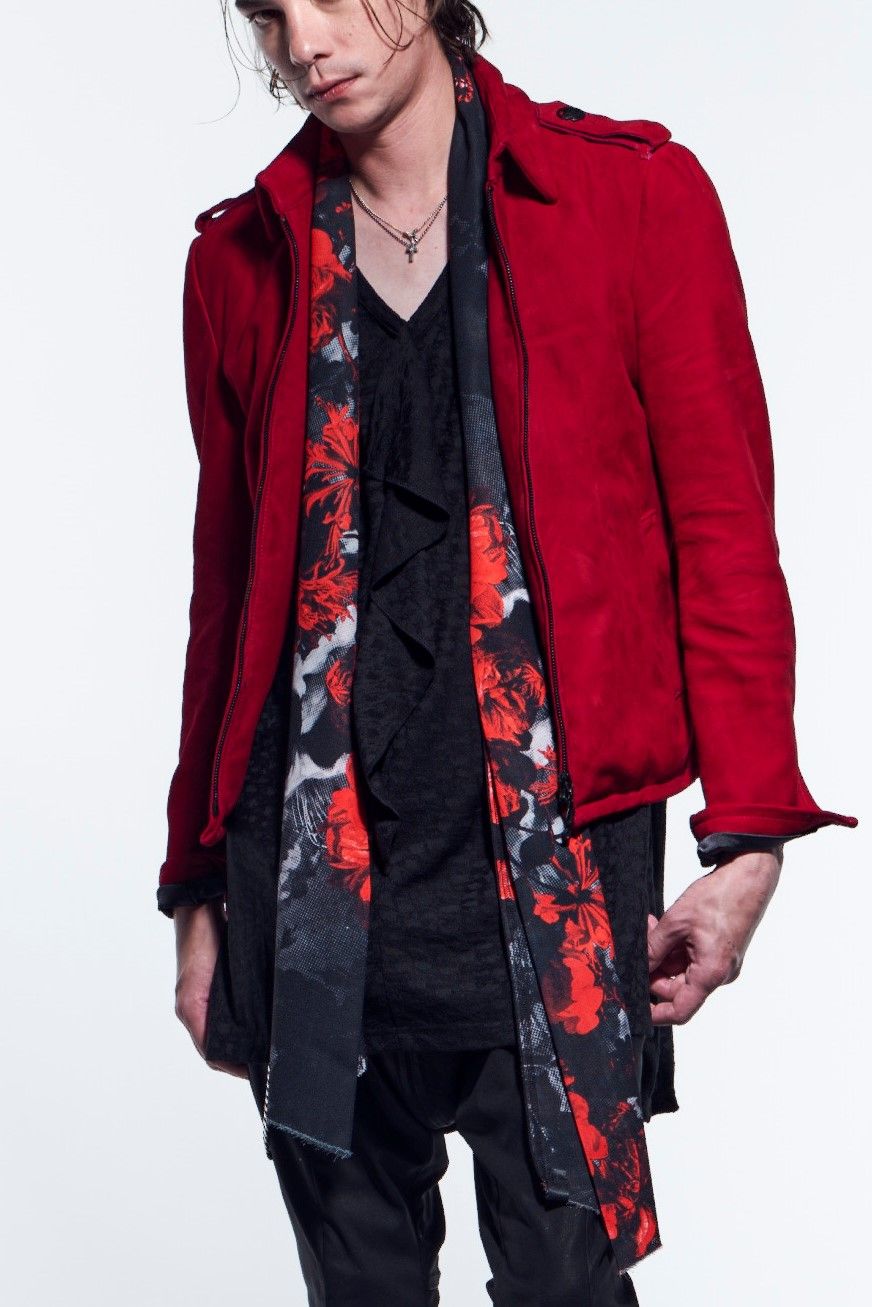 kiryuyrik - Stoal ストール FloraMesh / Black&Red 【kiryuyrik kiryuyrik - Stoal ストール FloraMesh / Black&Red 【kiryuyrik
