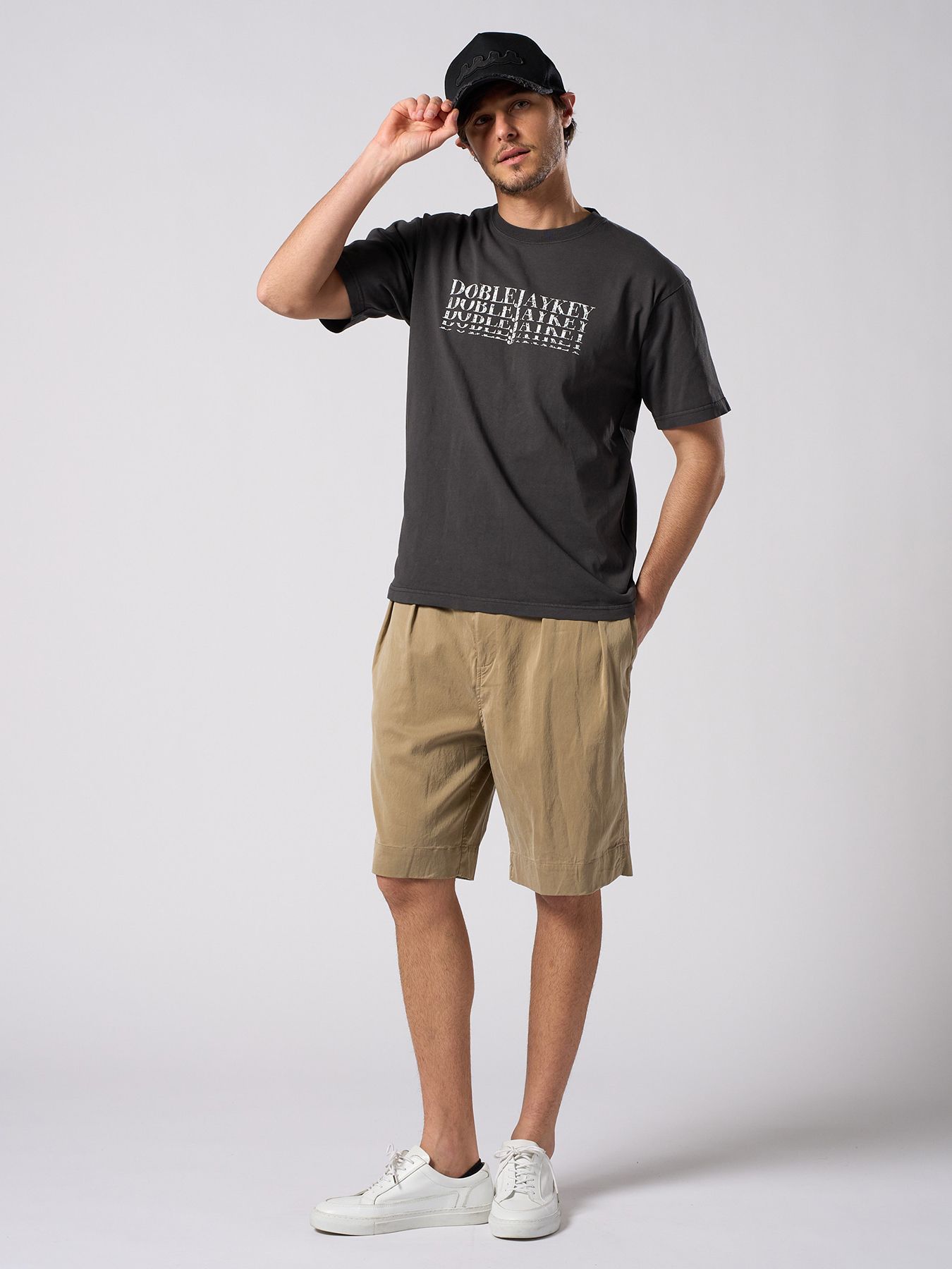 【予約品 1月25日(日) 締切】muta × wjk collection：wave cut-off mesh cap / ウェーブ カットオフ メッシュキャップ / ブラック