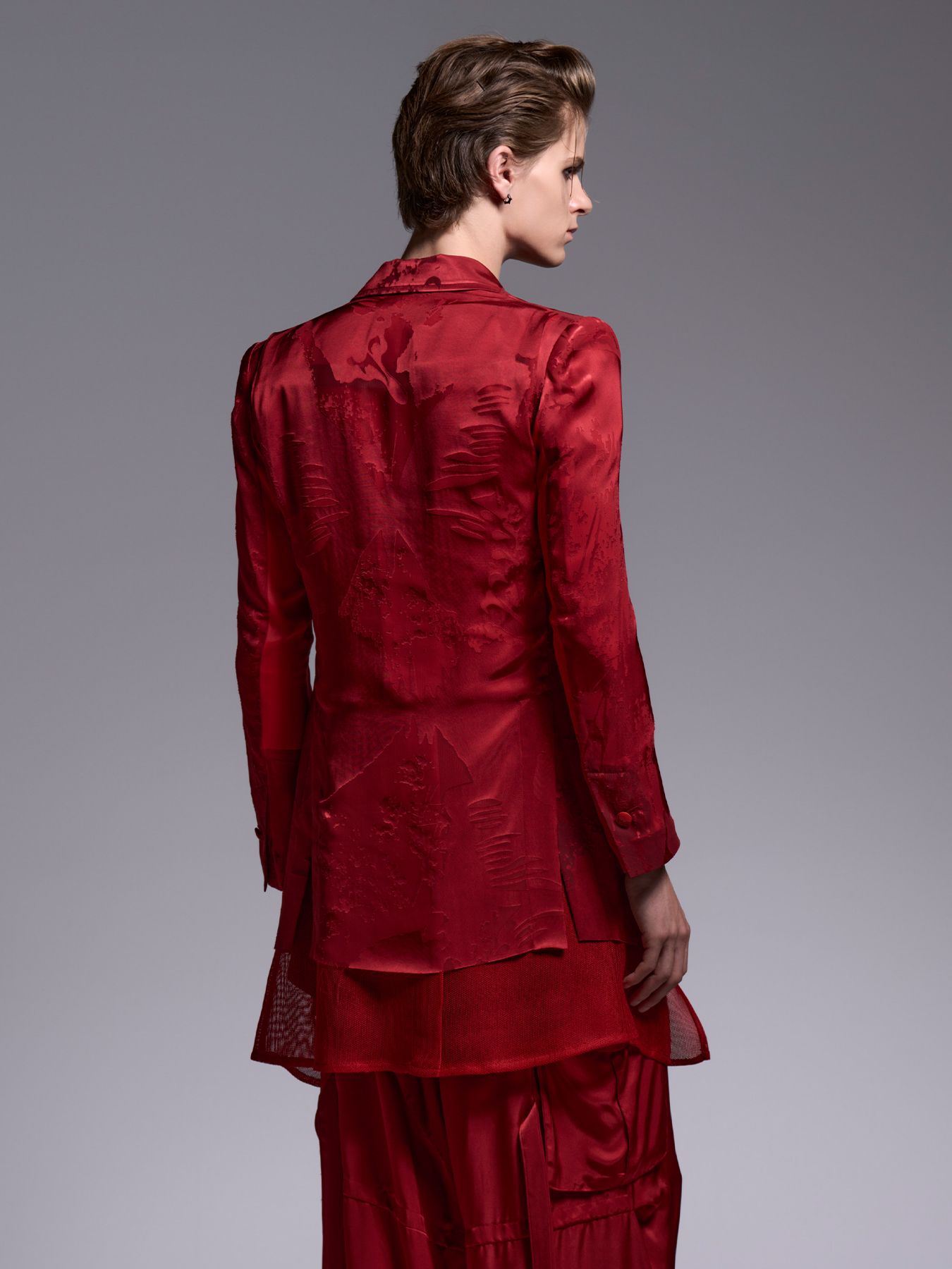 【予約品 1月4日(日) 締切】Layered Jacket / レイヤードジャケット / レッド