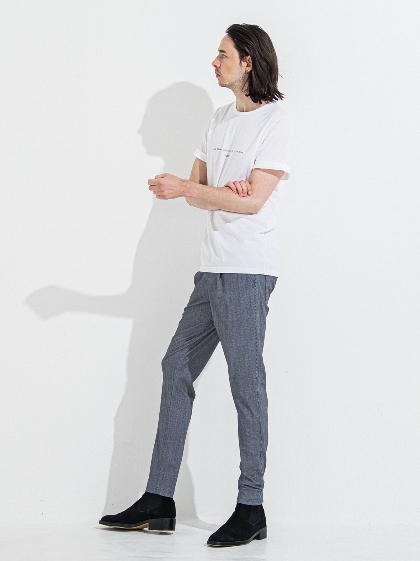 CHRIS EASY TUCK PANTS / クリスイージータックパンツ / チェックブラック CHECK BK
