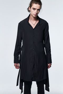 《予約品》 StandCollarFlareShirt / ブラック 【kiryuyrik】 2023 3月入荷予定