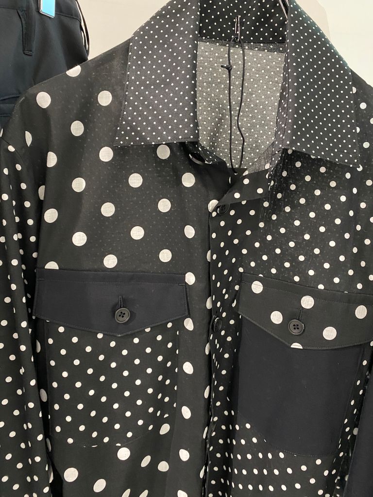 Waffle ワッフルポロ オリジナル衿にジャガード織ロゴ 袖親指穴付き