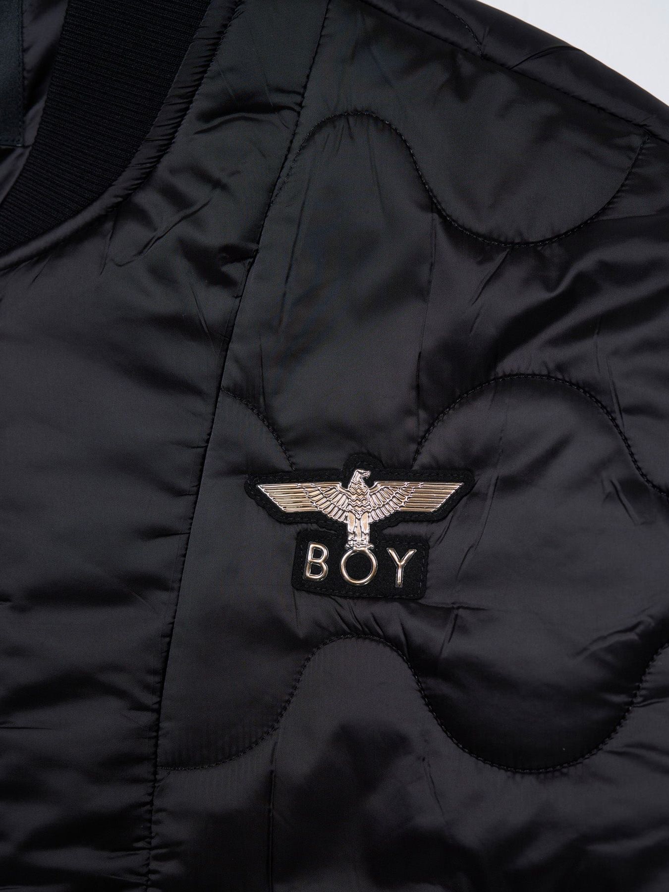 EAGLE EMBROIDERY PATCH QILT SHORT BLOUSON / ショートブルゾン / ブラック