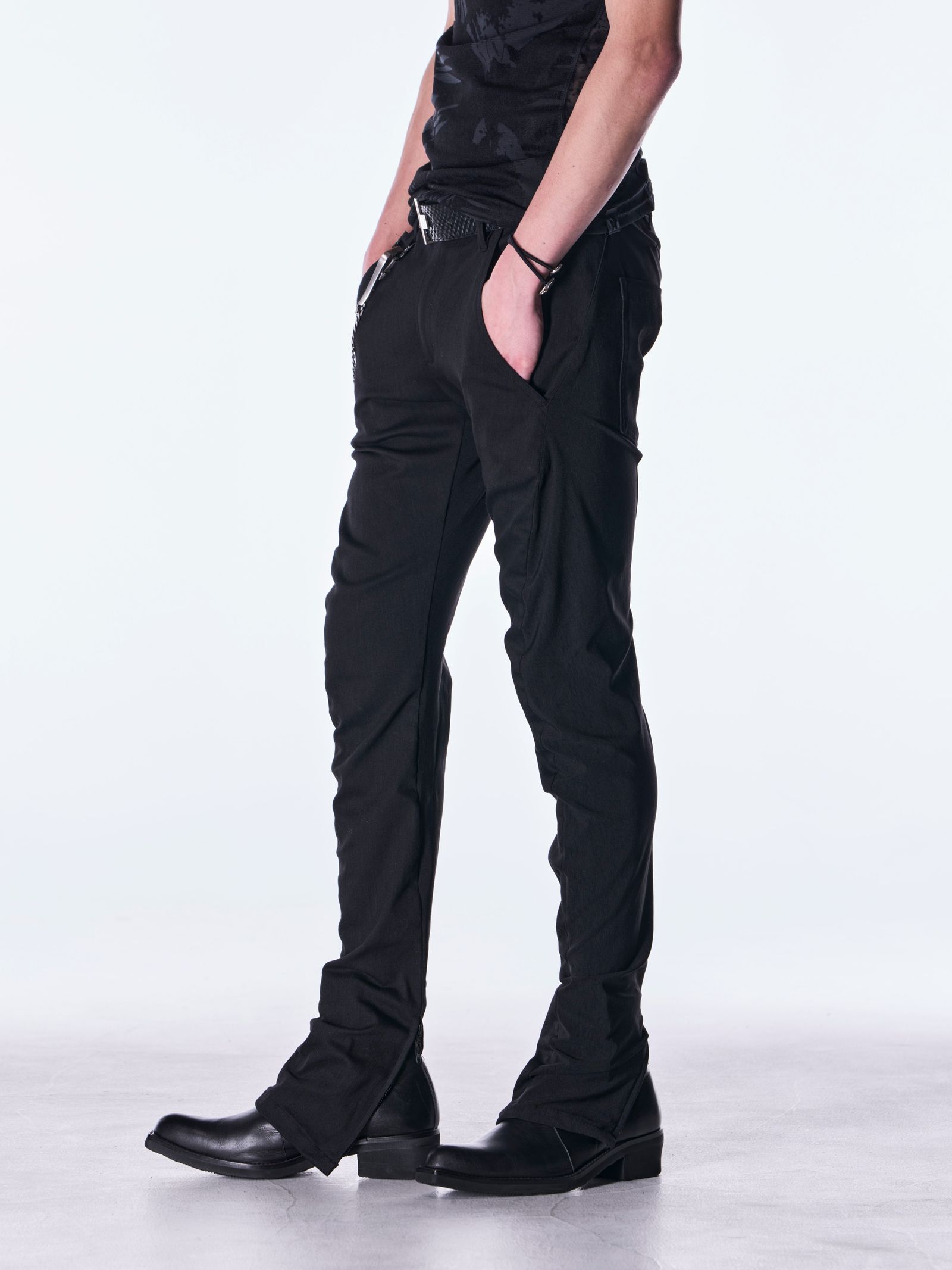 【予約品 6月29日(月) 締切】Denim Curve Pants / デニム カーブパンツ / ブラック