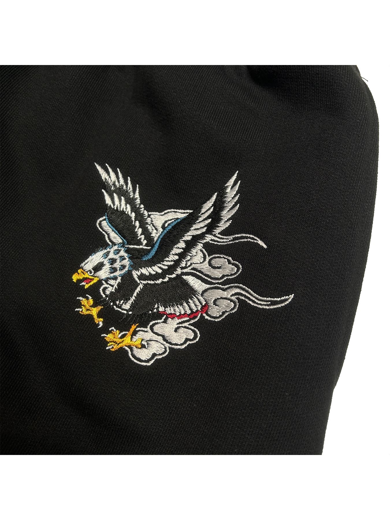 WOLF EAGLE SWEAT PT / ウルフ イーグル スウェット パンツ / ブラック×レッド
