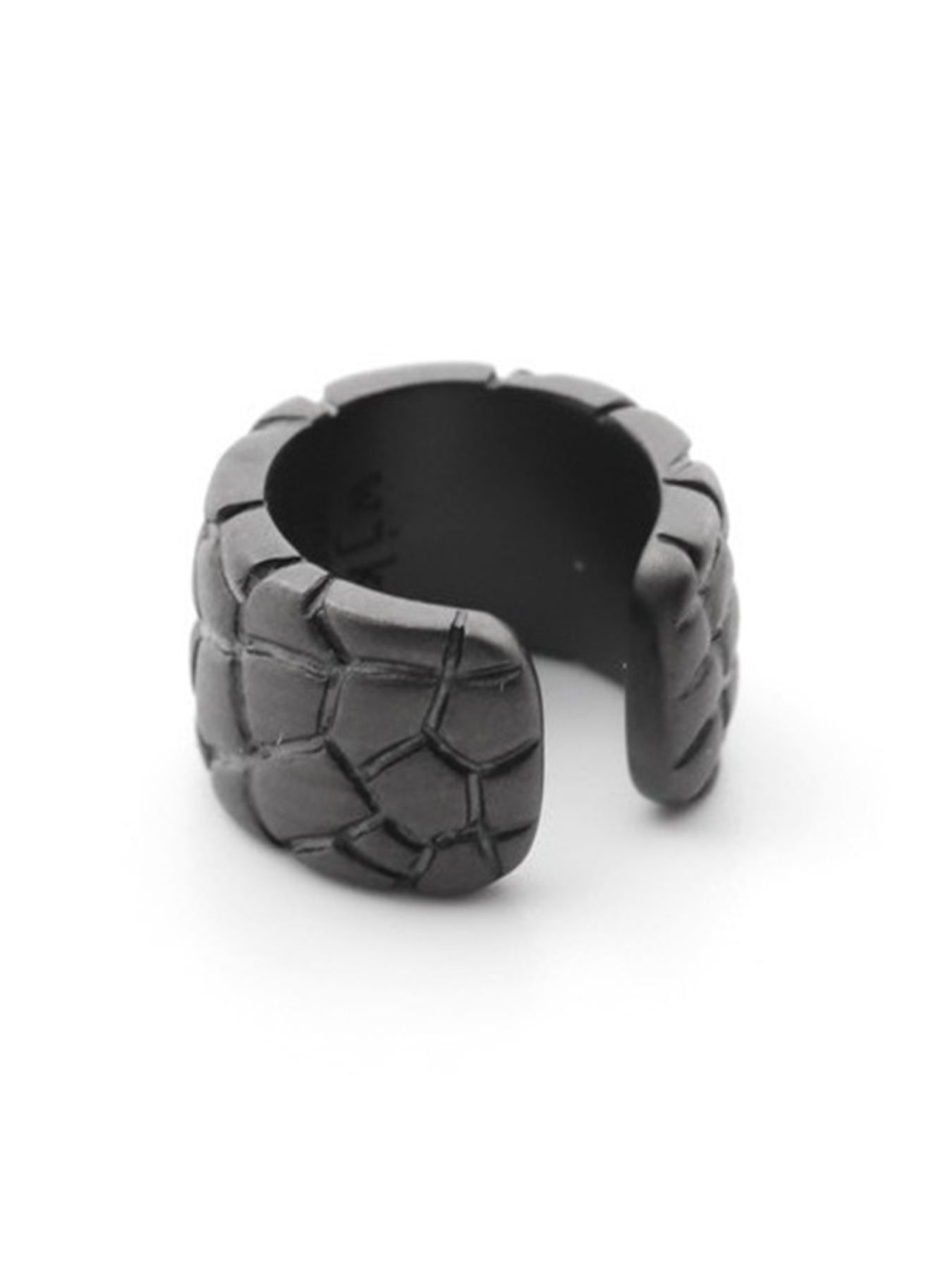 【予約品 9月23日(火) 締切】IVXLCDM ×wjk  croco pattern ear cuff / クロコパターン イヤーカフ / ブラックコーティング