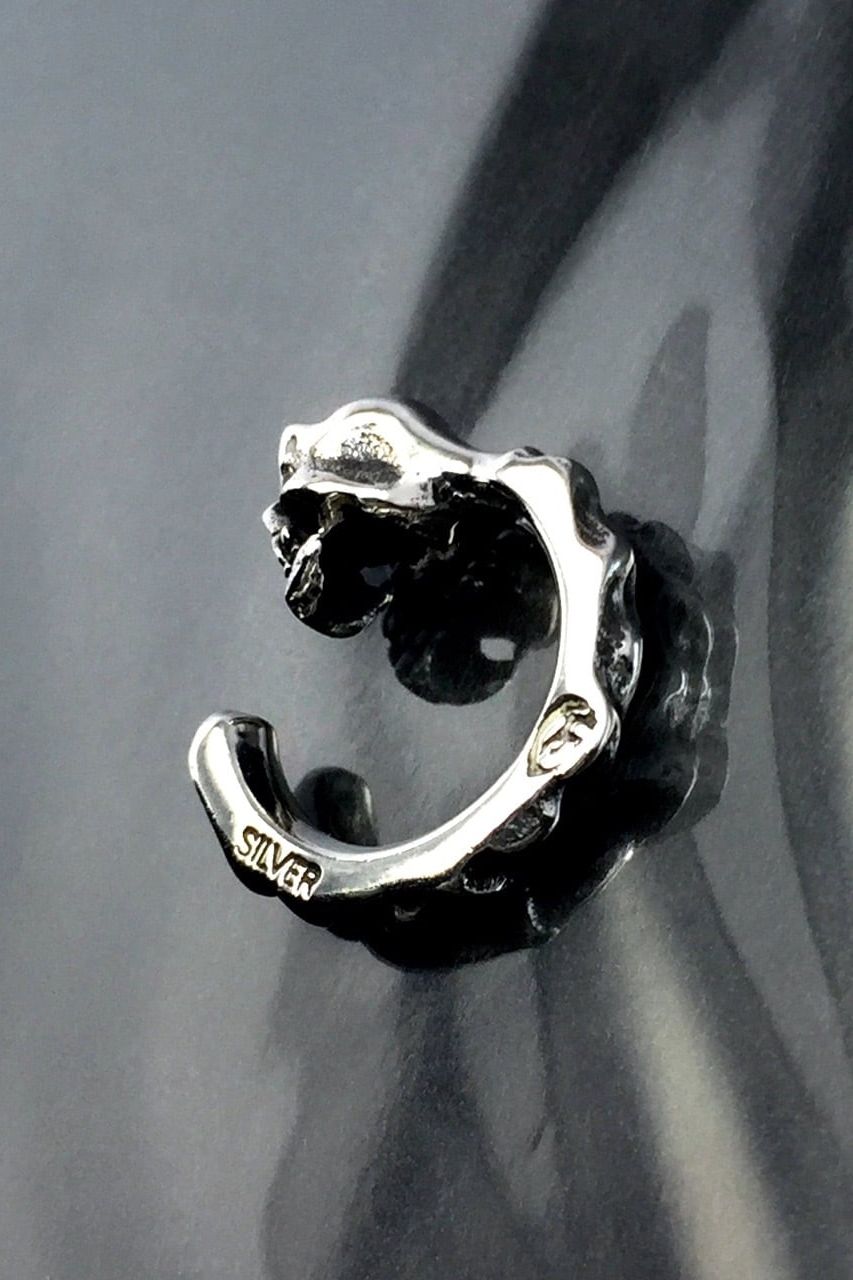 《受注生産》 SKULL HOOP EARRING ピアス 【GOD SIZE】 注文から2～3週間後入荷予定