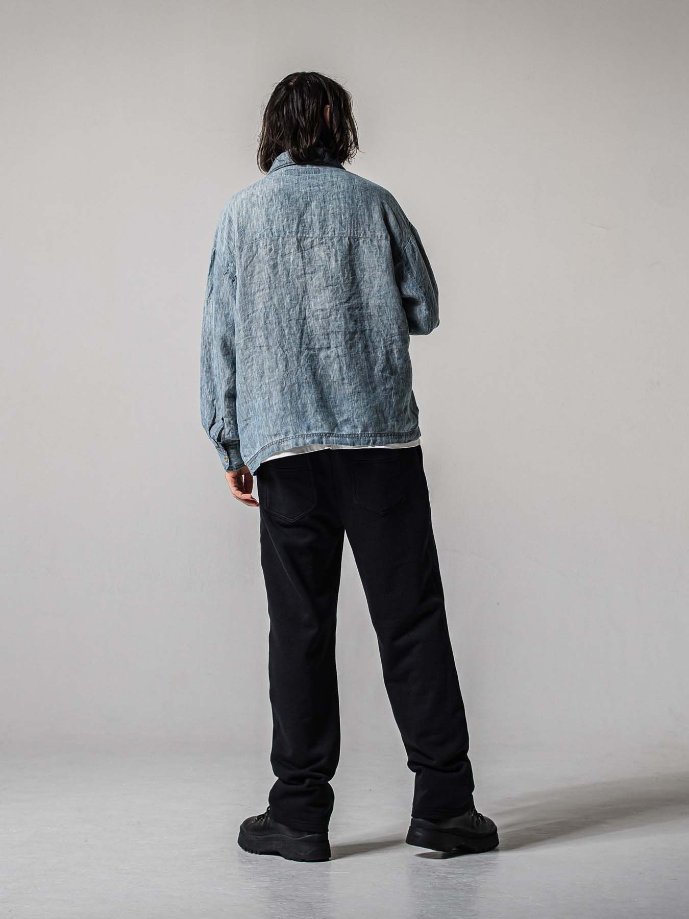 【予約品 11月16日(日) 締切】AZE  WIDE TUCK PANTS / 畔編みニット セミワイドシルエット ワンタック イージーパンツ / ブラック
