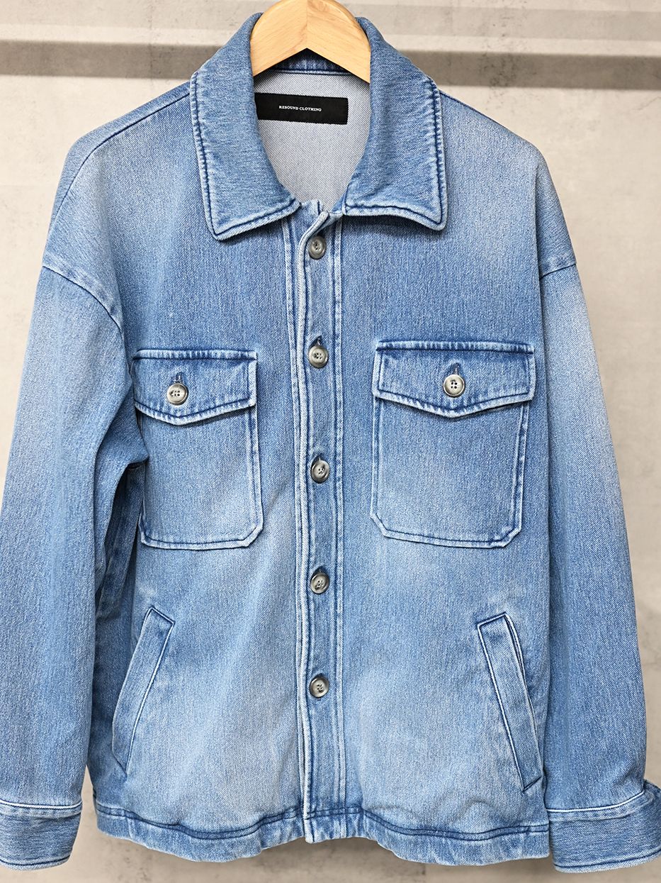 《予約11月17日19時締め》 DENIM JERSEY  OVER CPO  / デニムジャージ / ライトインディゴ
