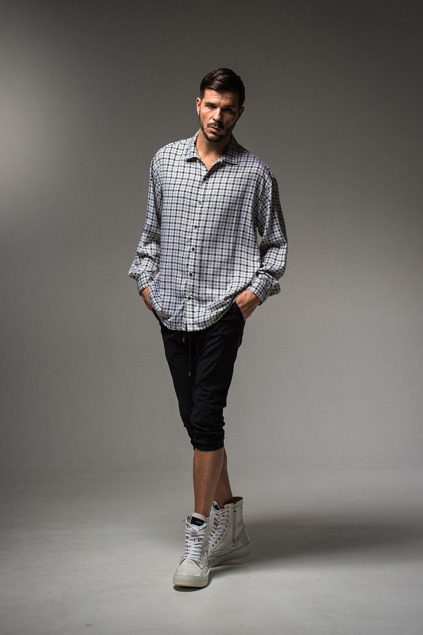 RE cropped PT クロップドパンツ / BLACK 【RESOUND CLOTHING】
