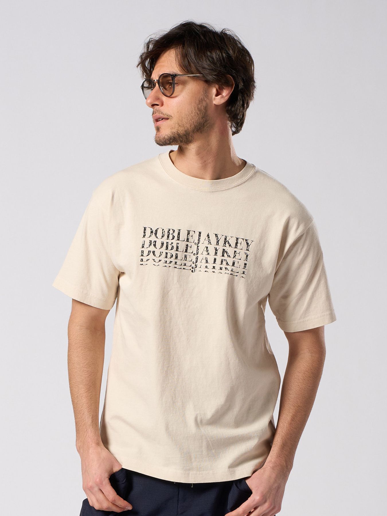 【予約品 1月25日(日) 締切】graphic-T collection：DOBLEJAYKEY T / ダブルジェイケー Tシャツ / ホワイト