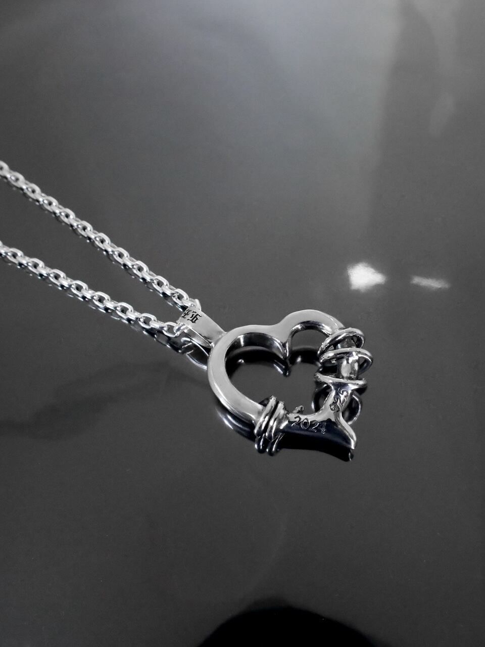 《受注生産》 THORNY HEART [LARGE] #2 NECKLACE with GODSIZE® I.D. TAG / ソーニーハート L #2ネックレス ゴッドサイズ® I.D.タグ / 注文から2～3週間後入荷予定