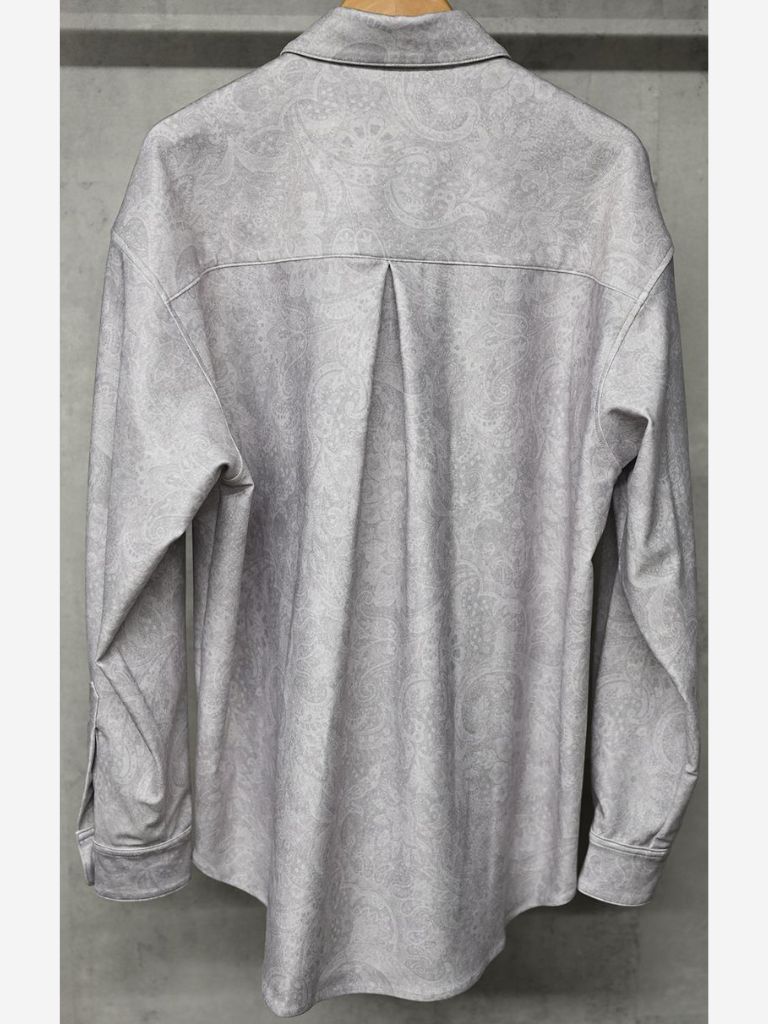 NYLON jack shirts / ナイロンシャツ / ペイズリーグレー