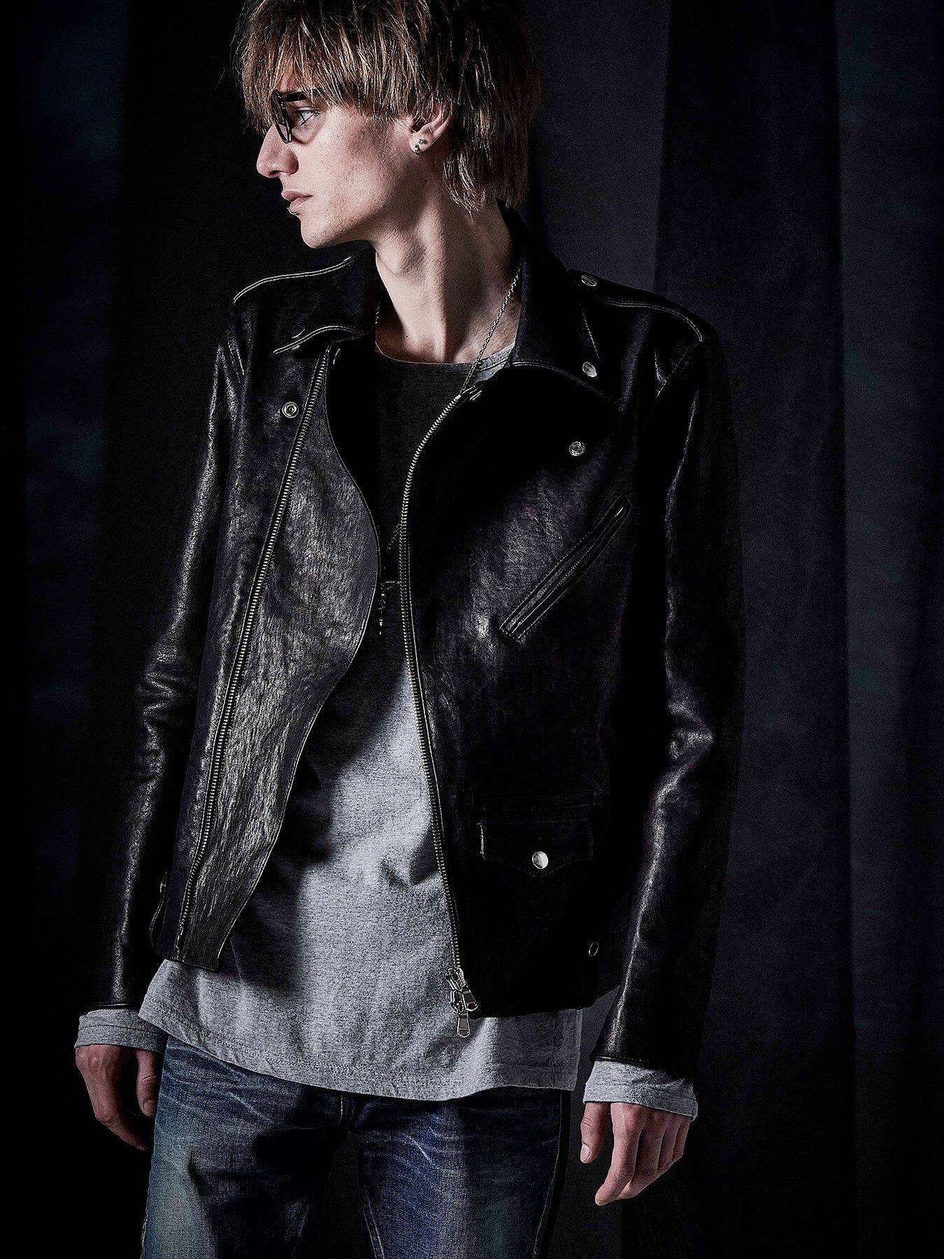 【予約品 4月6日(月) 締切】Pit Vegetable Full Tanned Shrinked Horsehide Double Riders / フルタンニン ピット鞣し シュリンクホースハイド ダブルライダース / JOEY