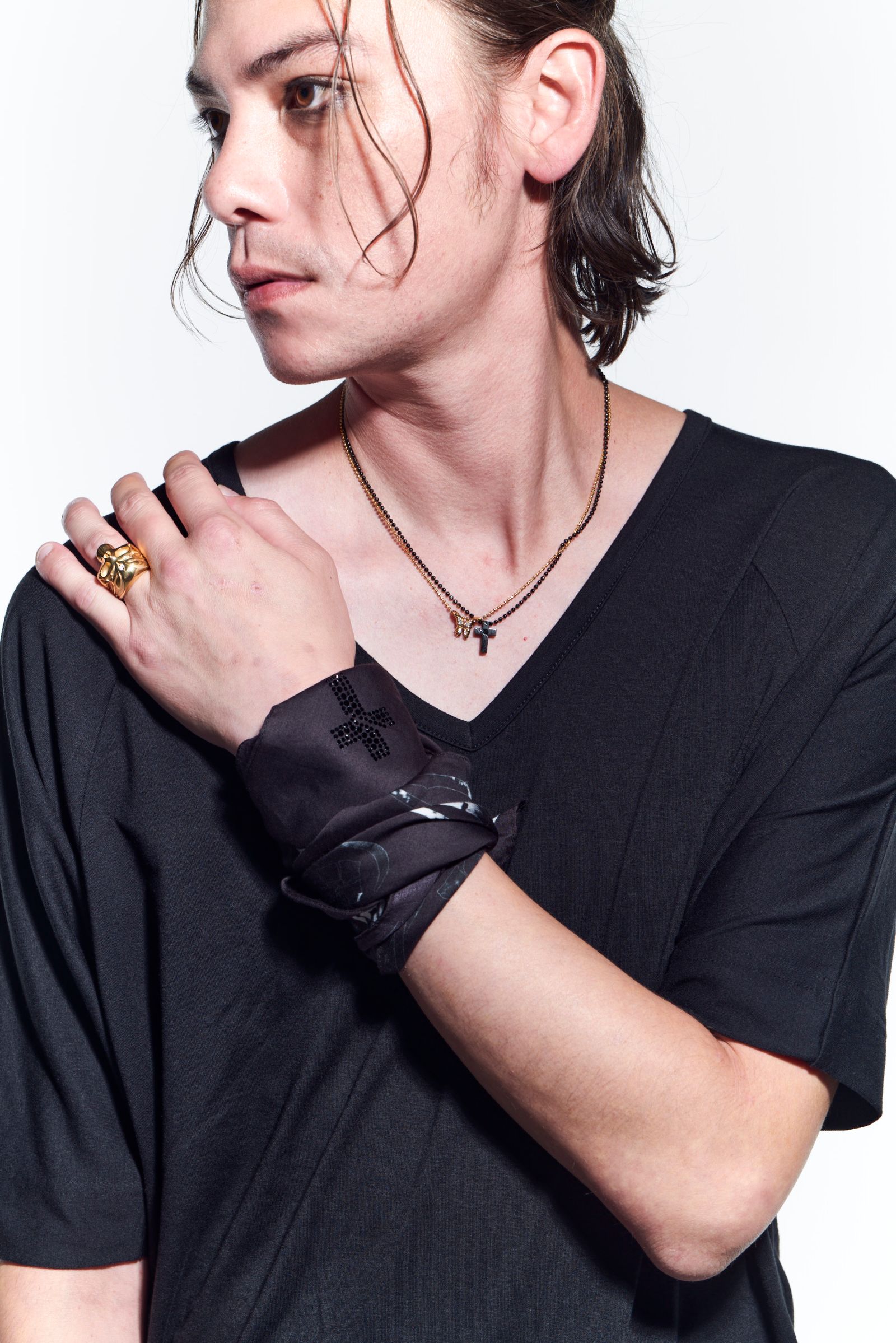 《予約品》 BANDANA バンダナ CottonSatin / Black 【kiryuyrik】 1月入荷予定