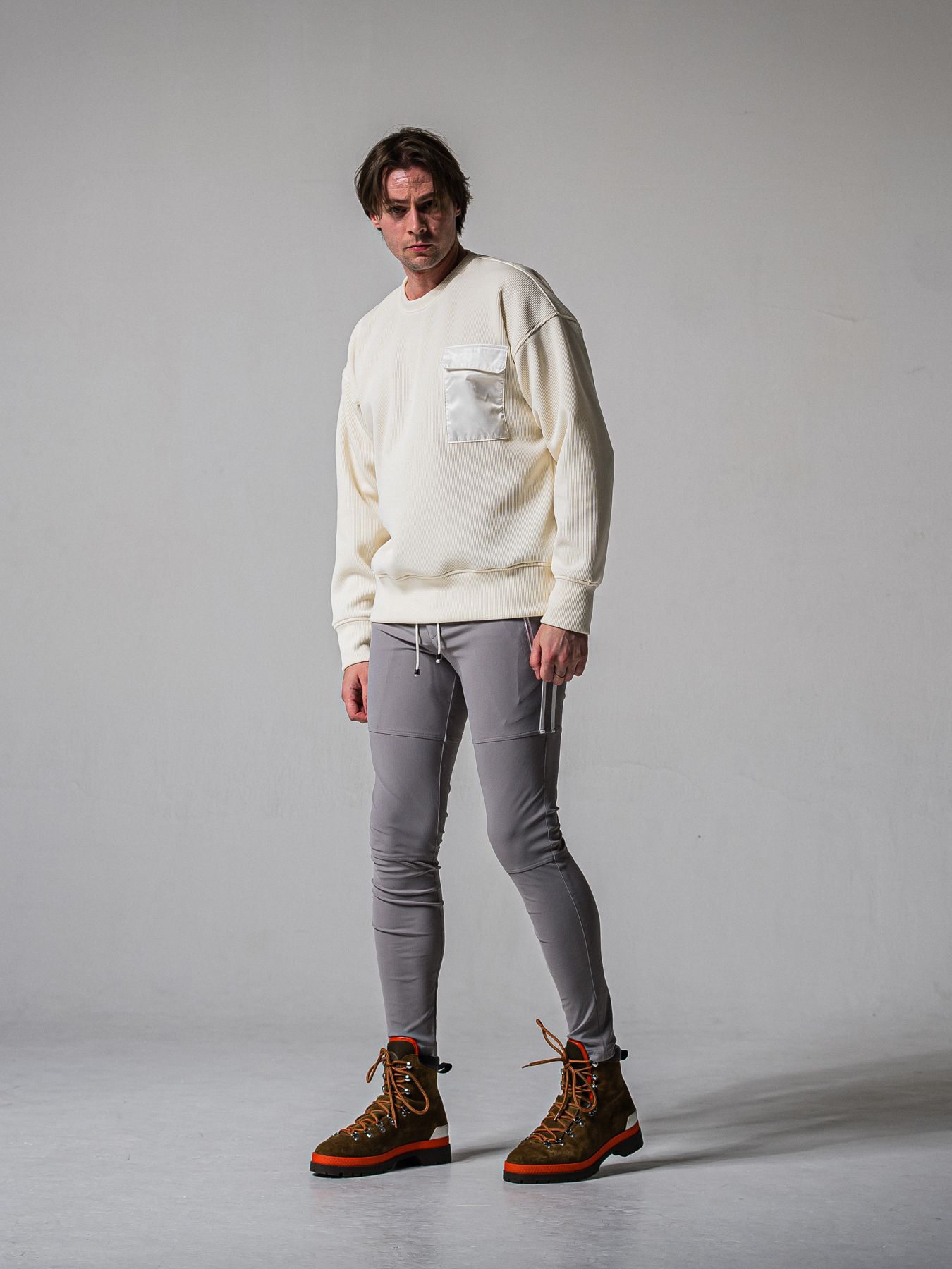 【予約品 11月16日(日) 締切】JOHNSON LINE PANTS / ジョンソンラインパンツ / グレー×ホワイト