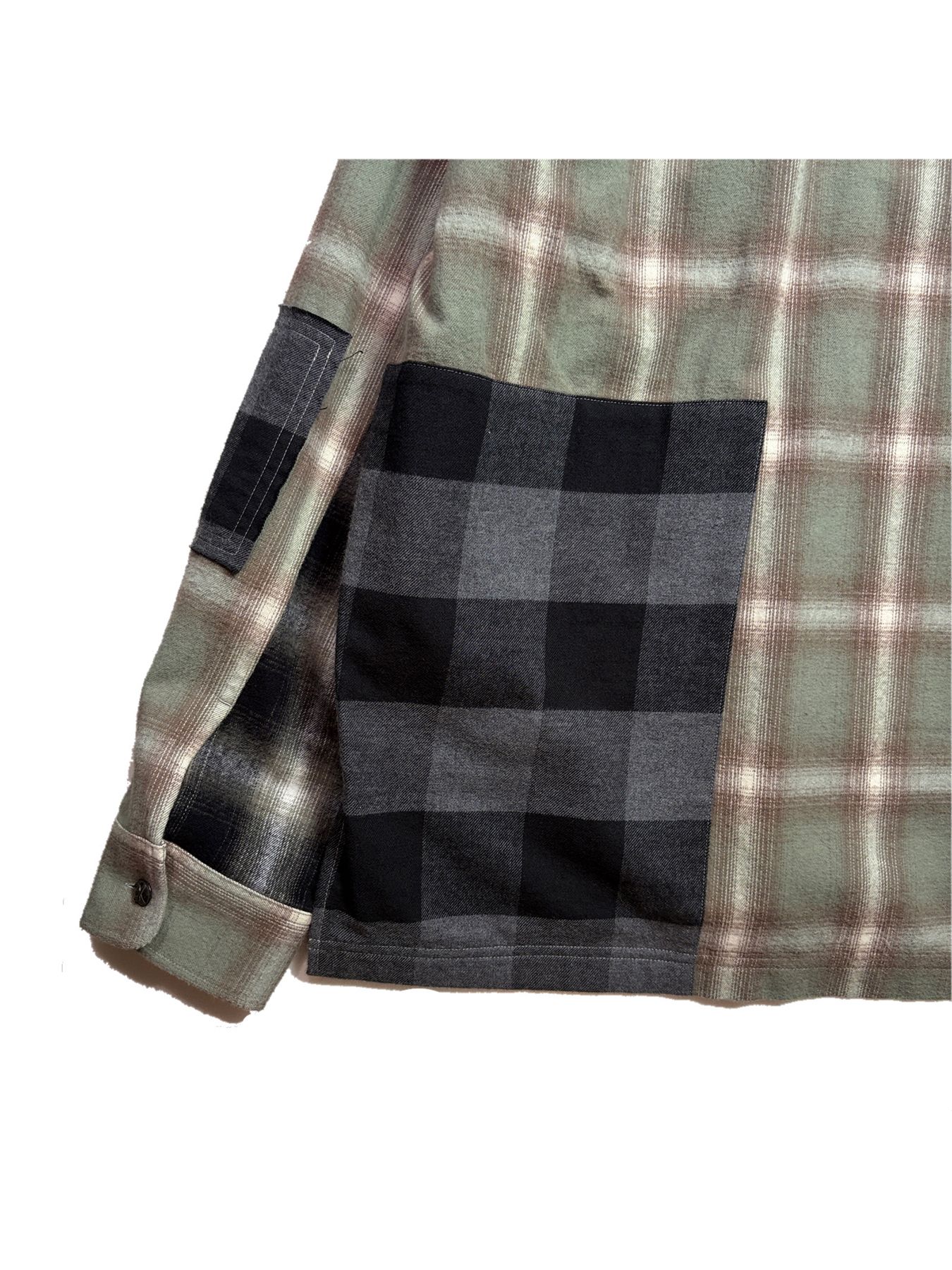 【予約品 3月9日(月) 18:00 締切】MULTI CHECK SH / マルチ チェック シャツ / グリーン