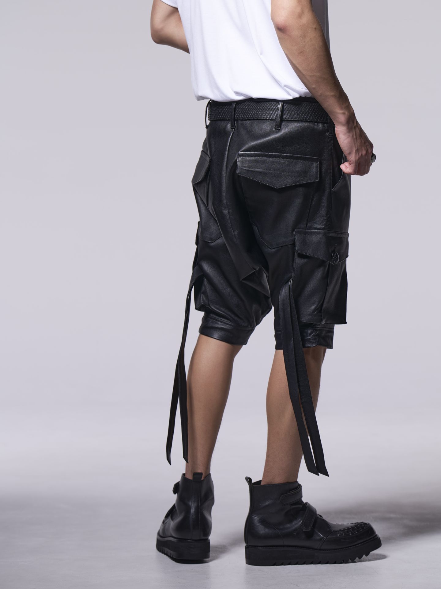 《予約品》 LeatherSarouelPants / レザーサルエルパンツ / ブラック