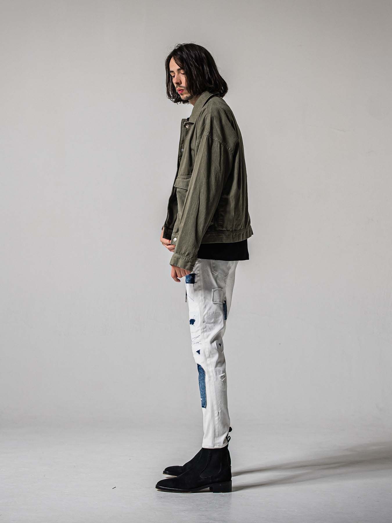 【予約品 11月16日(日) 締切】LDENIM AG FLIGHT JK / ライトデニム ミリタリージャケット / カーキ