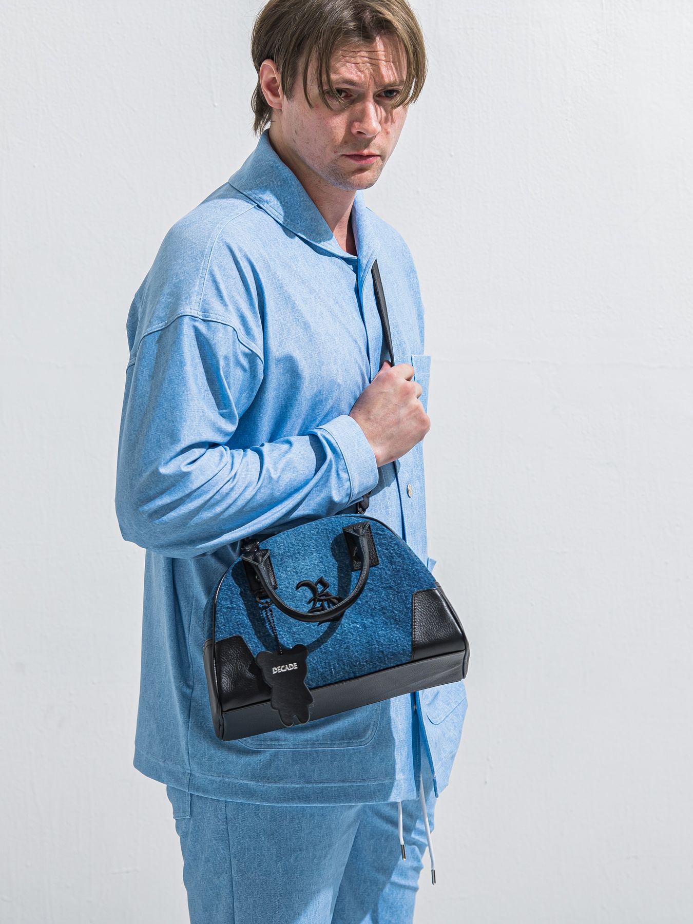 【予約品 2月15日(日) 18:00 締切】DECADEコラボ DENIM MINI BOSTON BAG / デニムミニボストンバッグ / デニム