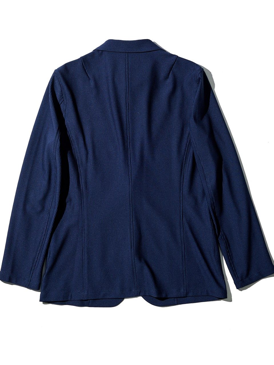 (予約品2023年10月19日18時締め) muta  Stretch Seersucker Tailored JKT / テーラードジャケット / ネイビー 【Acanthus×muta】