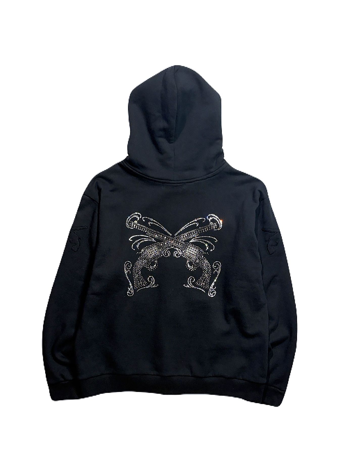 【予約品 3月9日(月) 18:00 締切】CROSSGUN CRY HOODIE / クリスタルクロスガン ジップフーディ / ブラック