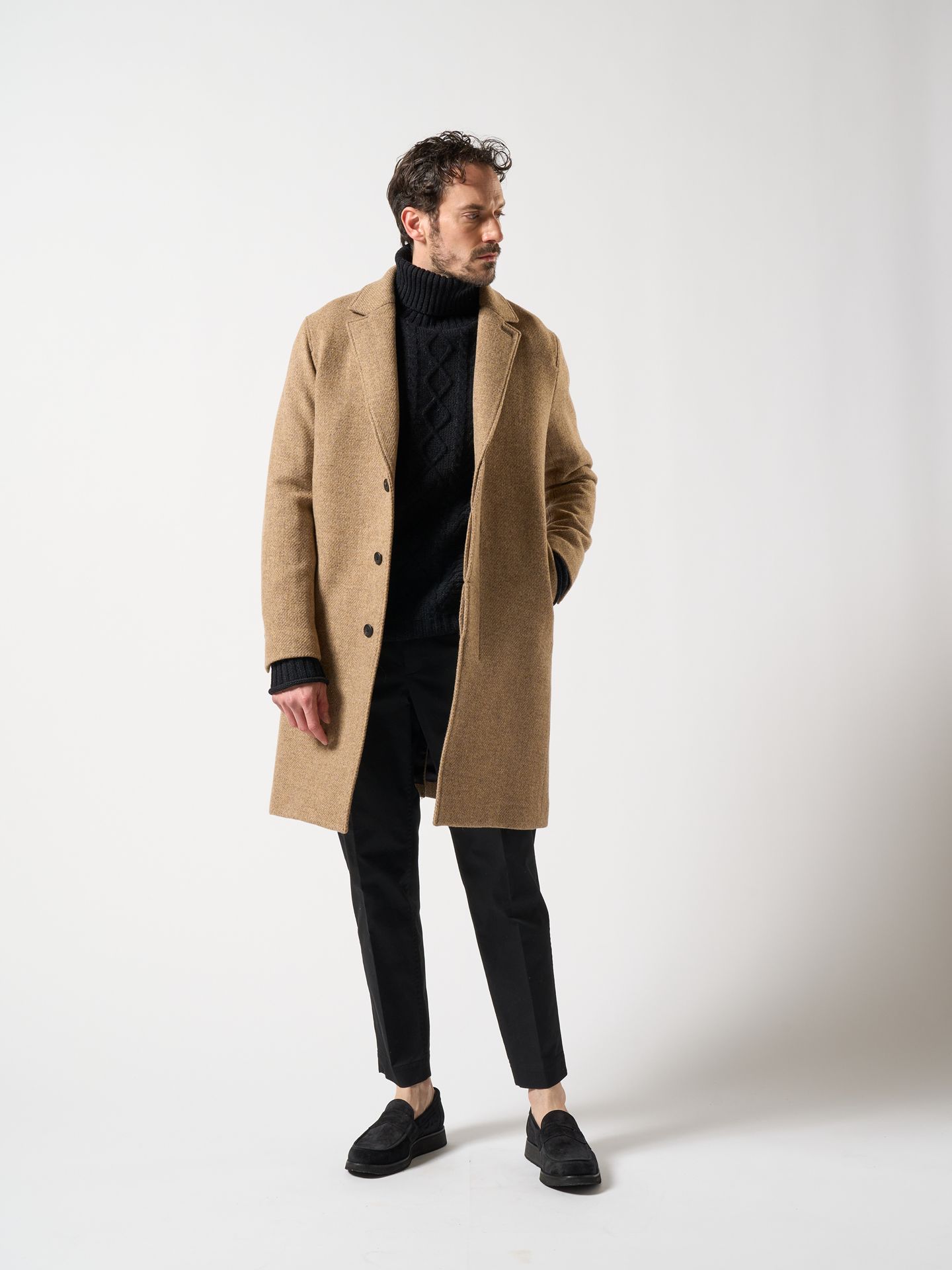 【予約品】 pressed tapered chino / チノパンツ / ブラック