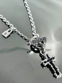 《受注生産》 OPEN CROSS NECKLACE T-BAR / オープンクロスTバーネックレス 【GOD SIZE】 注文から2～3週間後