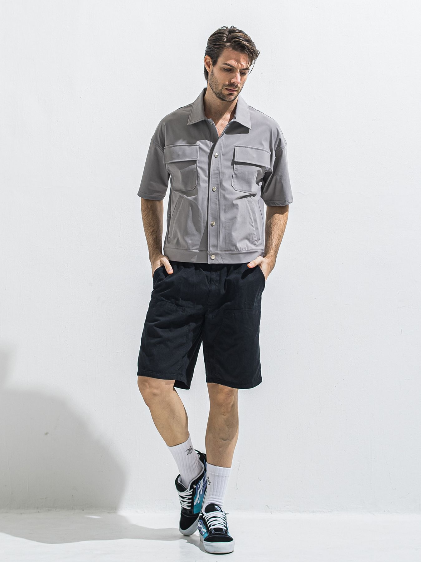 【予約品 2月15日(日) 18:00 締切】CPO HALE SHIRTS JK / CPOハーフスリーブジャケット / グレー