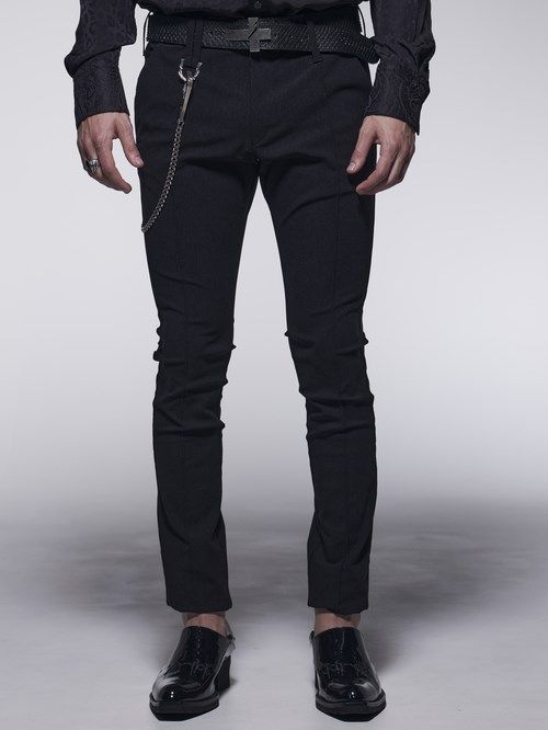 《予約品》 SkinnySlacks / スワロ装飾スキニースラックス / ブラック 【kiryuyrik】 9月以降入荷予定