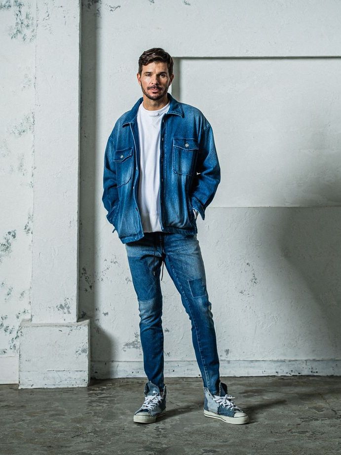 《予約11月17日19時締め》 MICK DENIM JERSEY / ジャージパンツ / インディゴリメイク