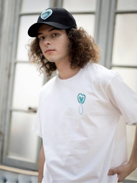 Tiphanie Stone T-Shirt / ホワイト×ブルー