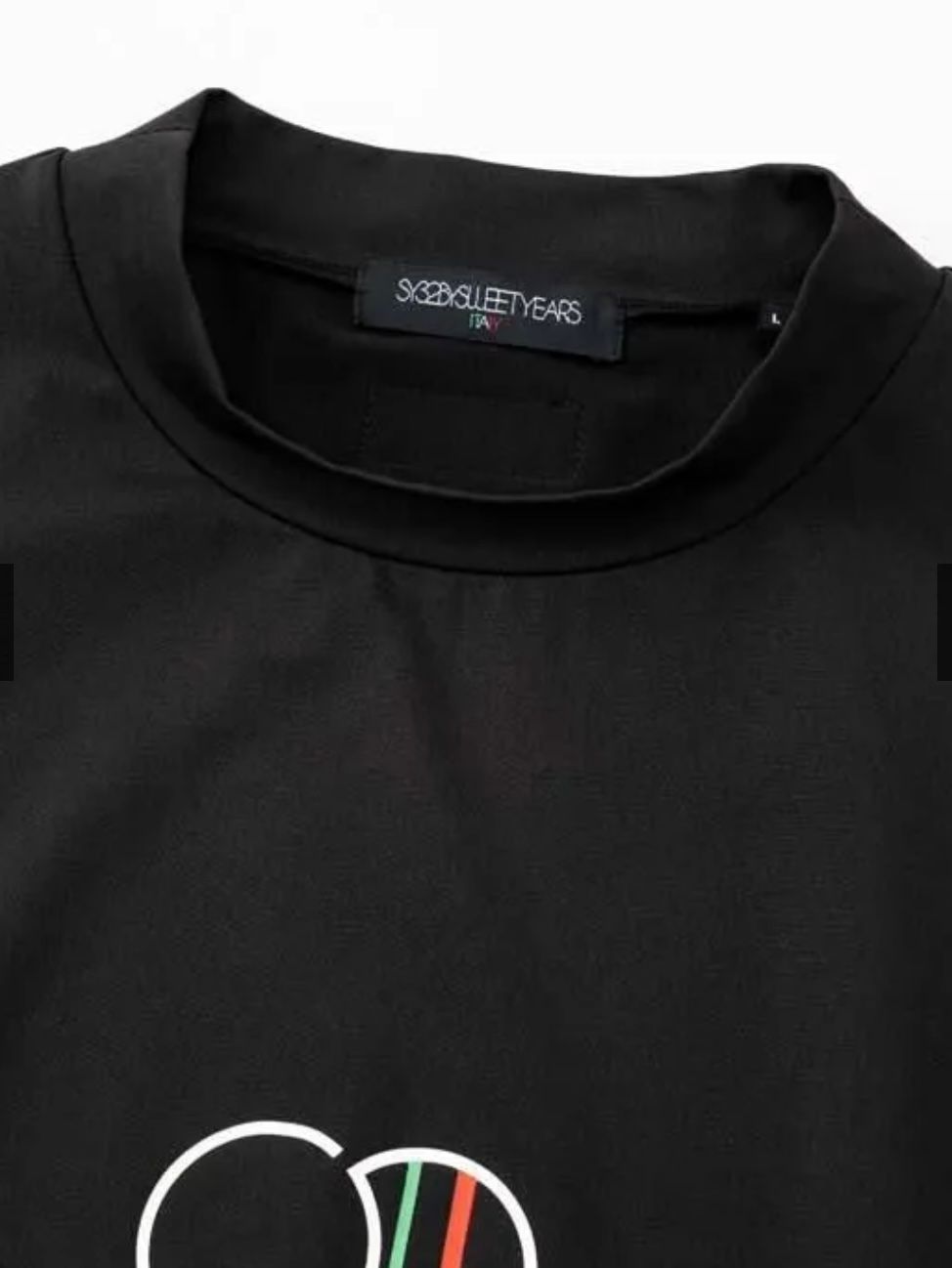 ITALIAN EMBLEM モックネック ブラック【SY32 by SWEET YEARS GOLF】