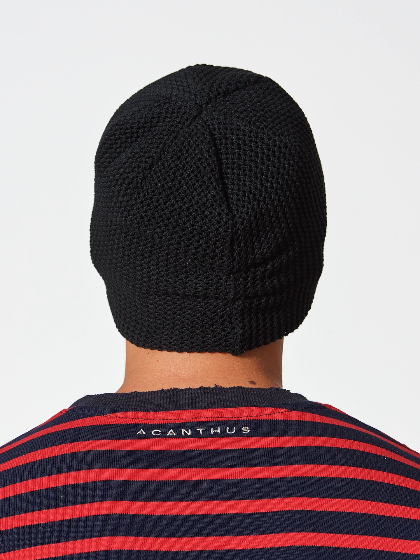 muta Mesh Back Pool Knit CAP / ニットキャップ / ブラック 【Acanthus×muta】