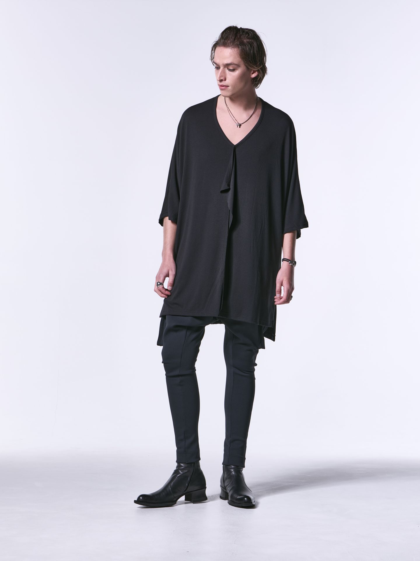 《予約品》 FrillDolmanT-Shirt / フリルドルマンTシャツ / ブラック