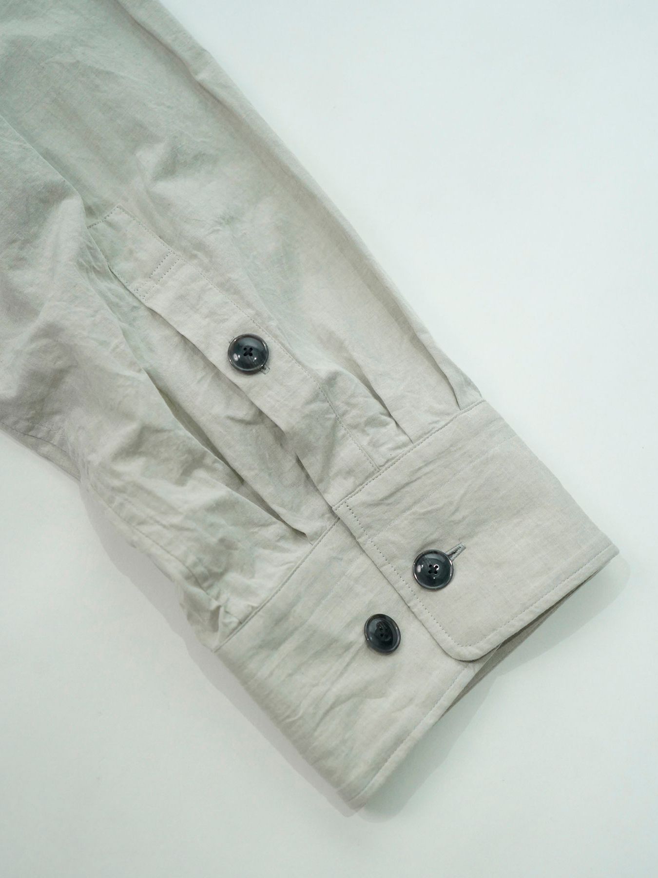 【予約品 5月7日(水)AM10時  締切】Wideline / コットンラミー ワイドシャツ / ライトグレー