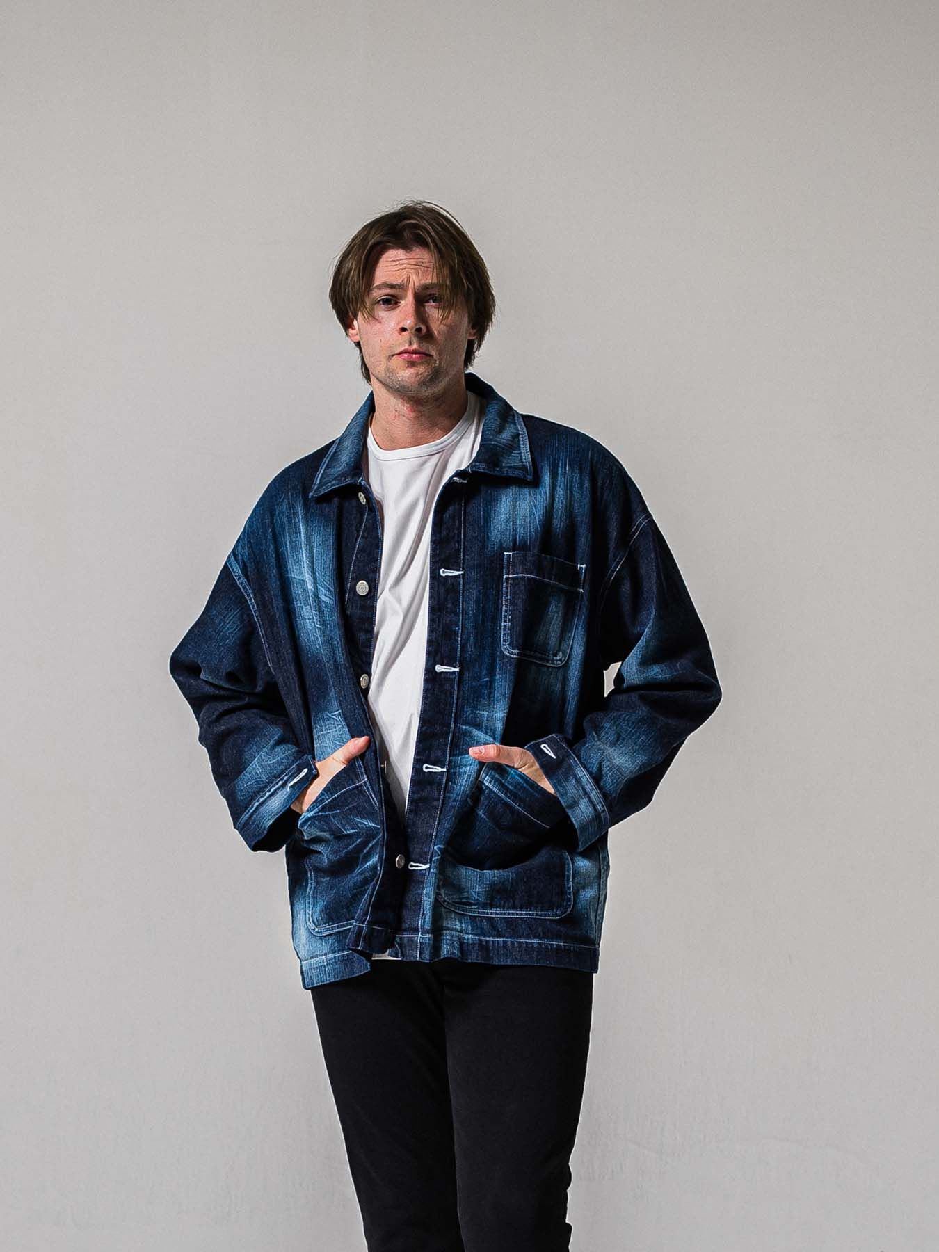 【予約品 11月16日(日) 締切】RC COVER ALL / ライトデニムカーバーオールジャケット / ダークインディゴ