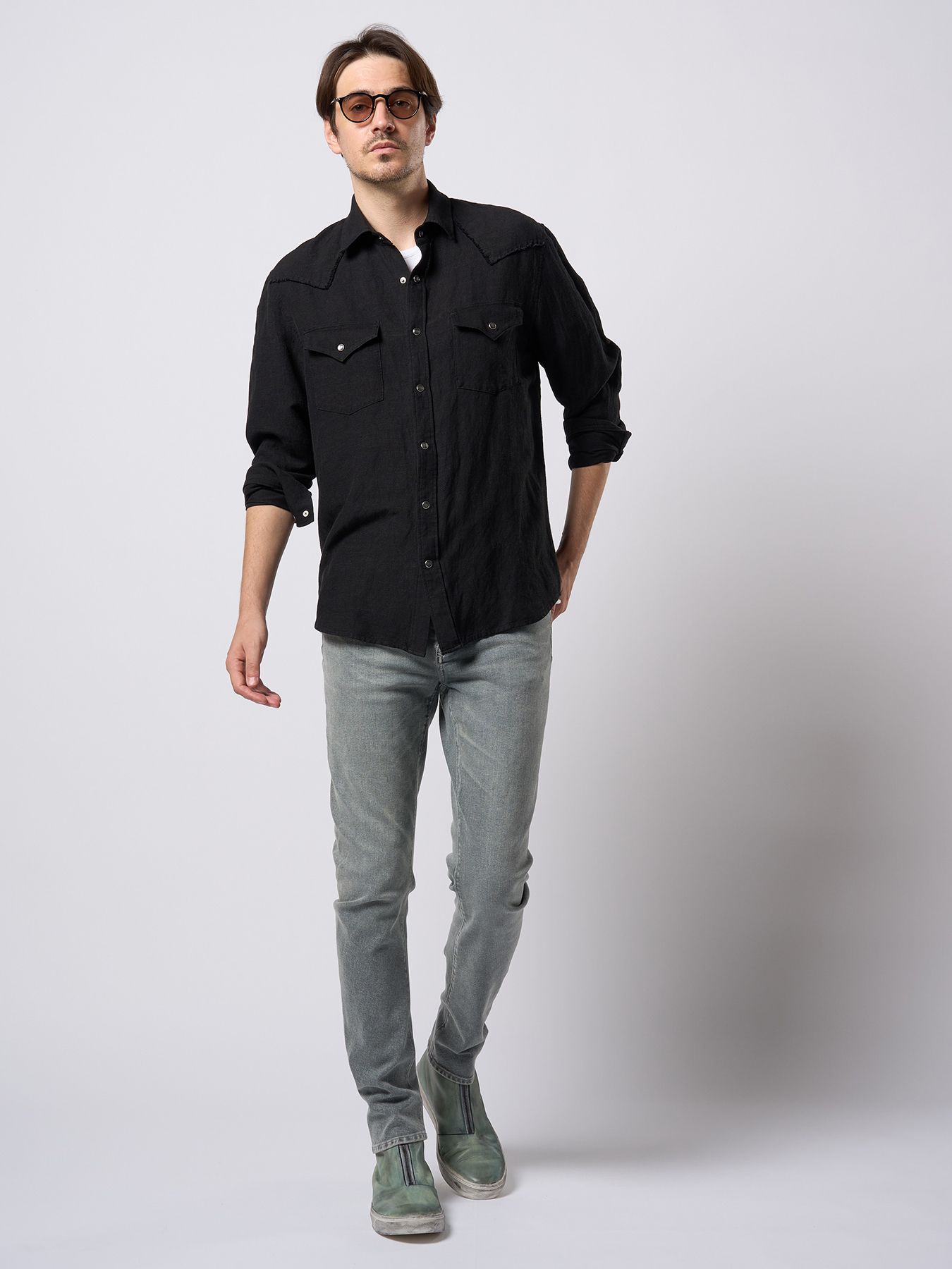 【予約品 9月23日(火) 締切】front zip bootie / フロントジップ ブーティー / ダストグレー