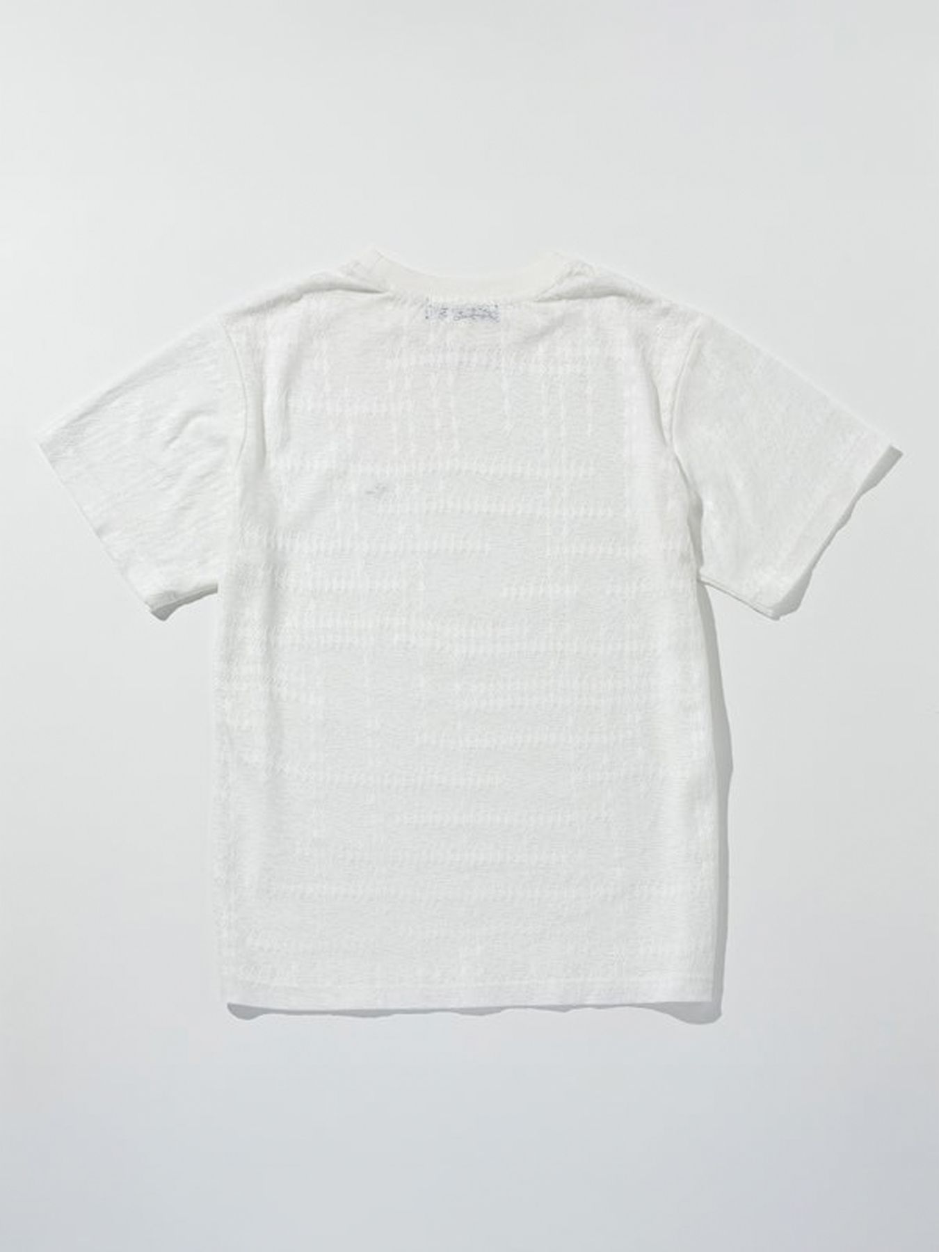 RANDOM HOUNDSTOOTH JACQUARD T-SHIRT / ホワイト【1PIU1UGUALE3 RELAX 】