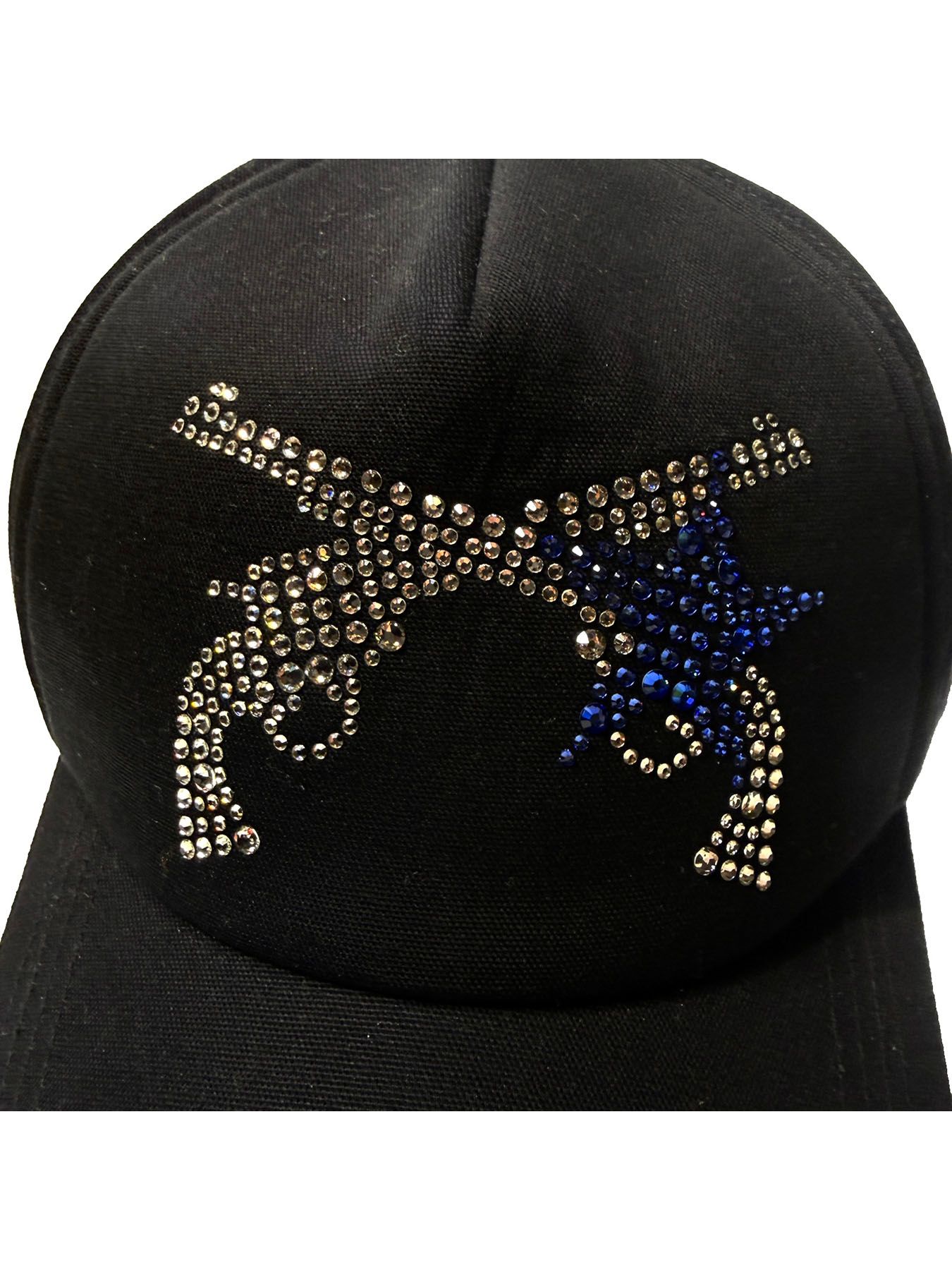 【予約品 3月9日(月) 18:00 締切】CROSSGUN STAR BB CAP / クリスタル クロスガン スター ベースボールキャップ / ブラック×ブルー