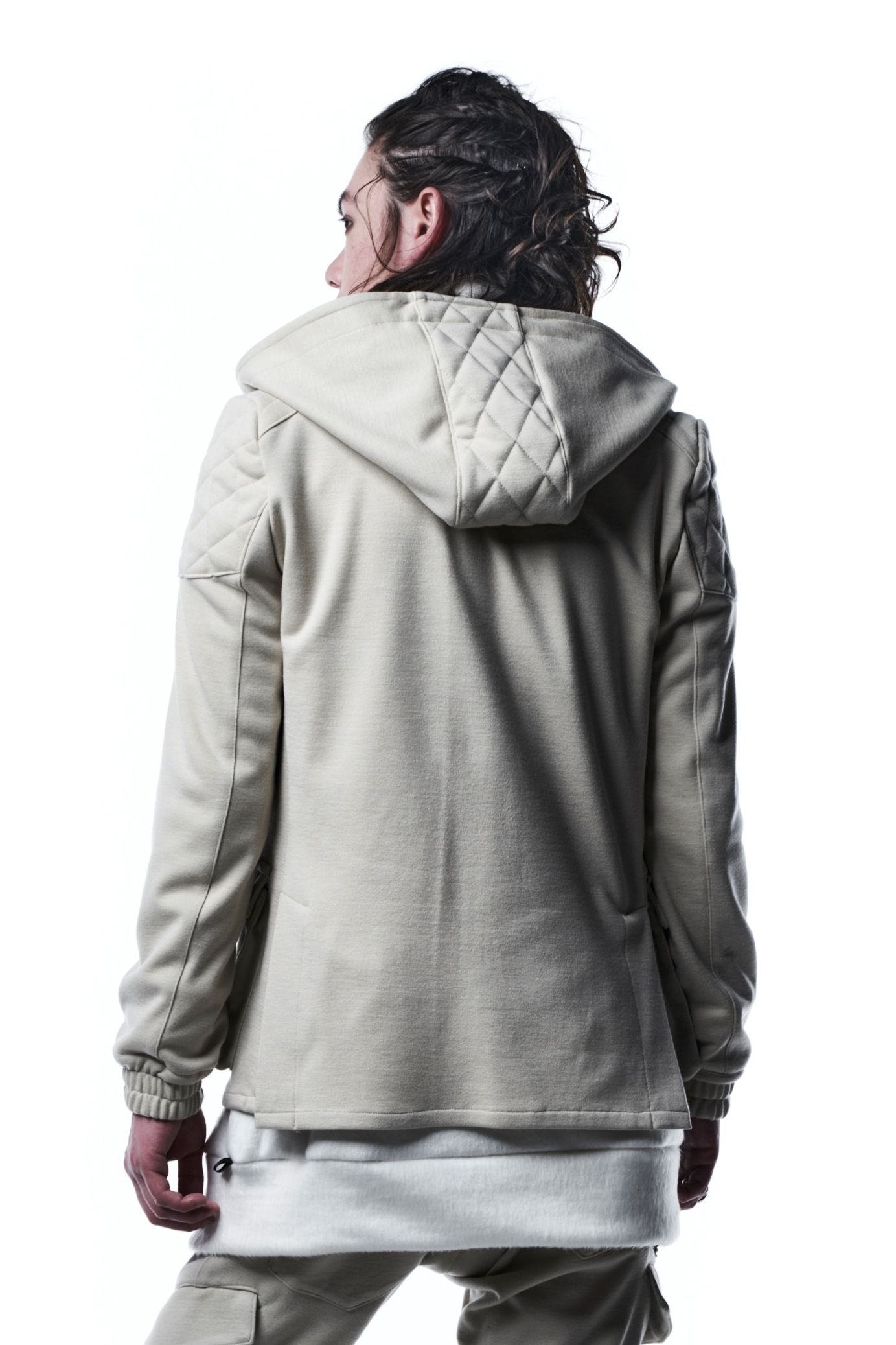 《予約品》 QuiltHoodieJacket ジャケット PunchRomaJersey / Beige 【kiryuyrik】 8月入荷予定