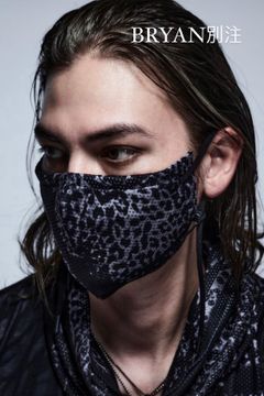 BRYAN別注FaceCover  メッシュレオパードクロス 限定フェイスカバー【kiryuyrik】