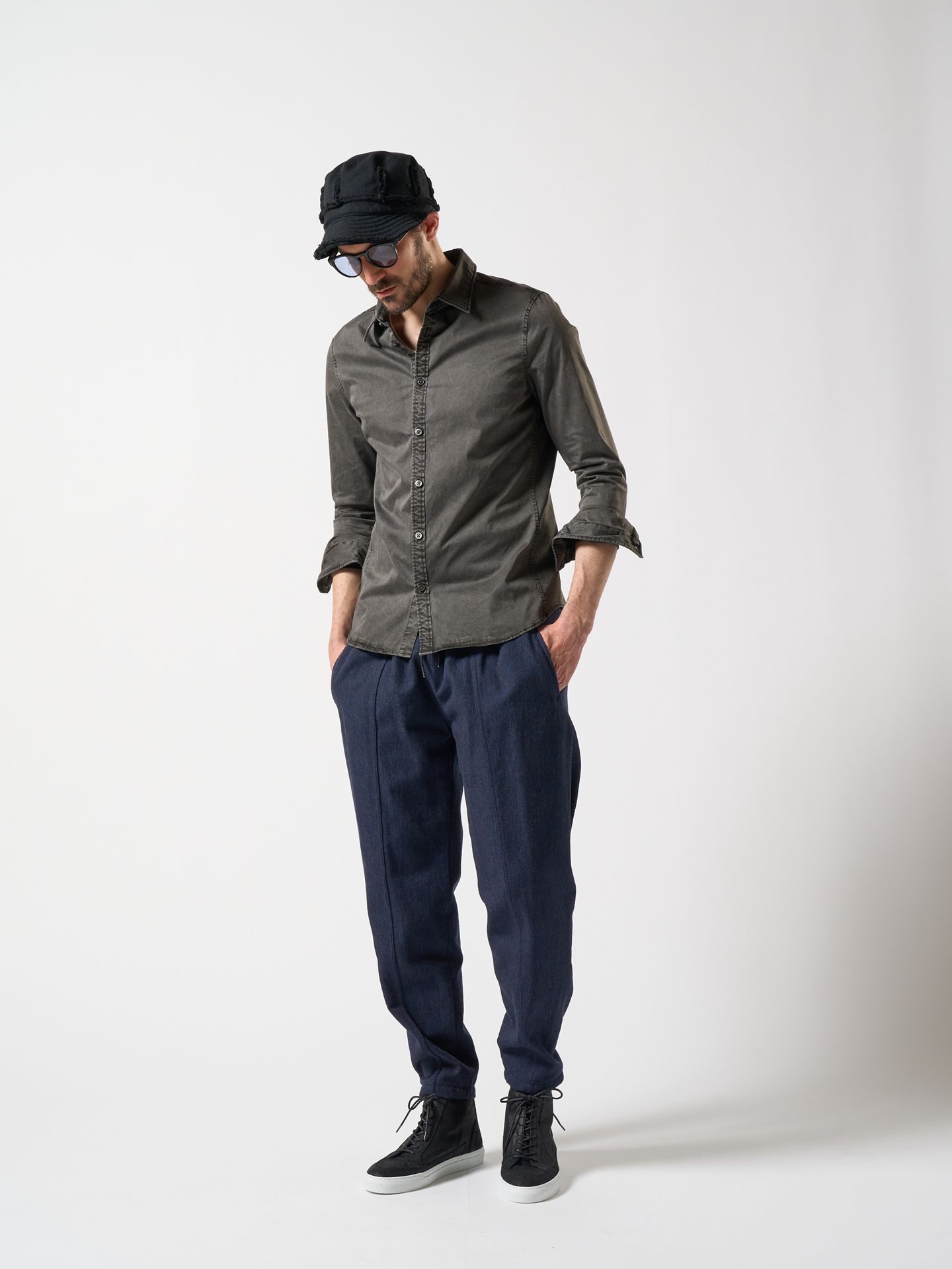 shirt standard(garment dye) / シャツ / ダークチャコール